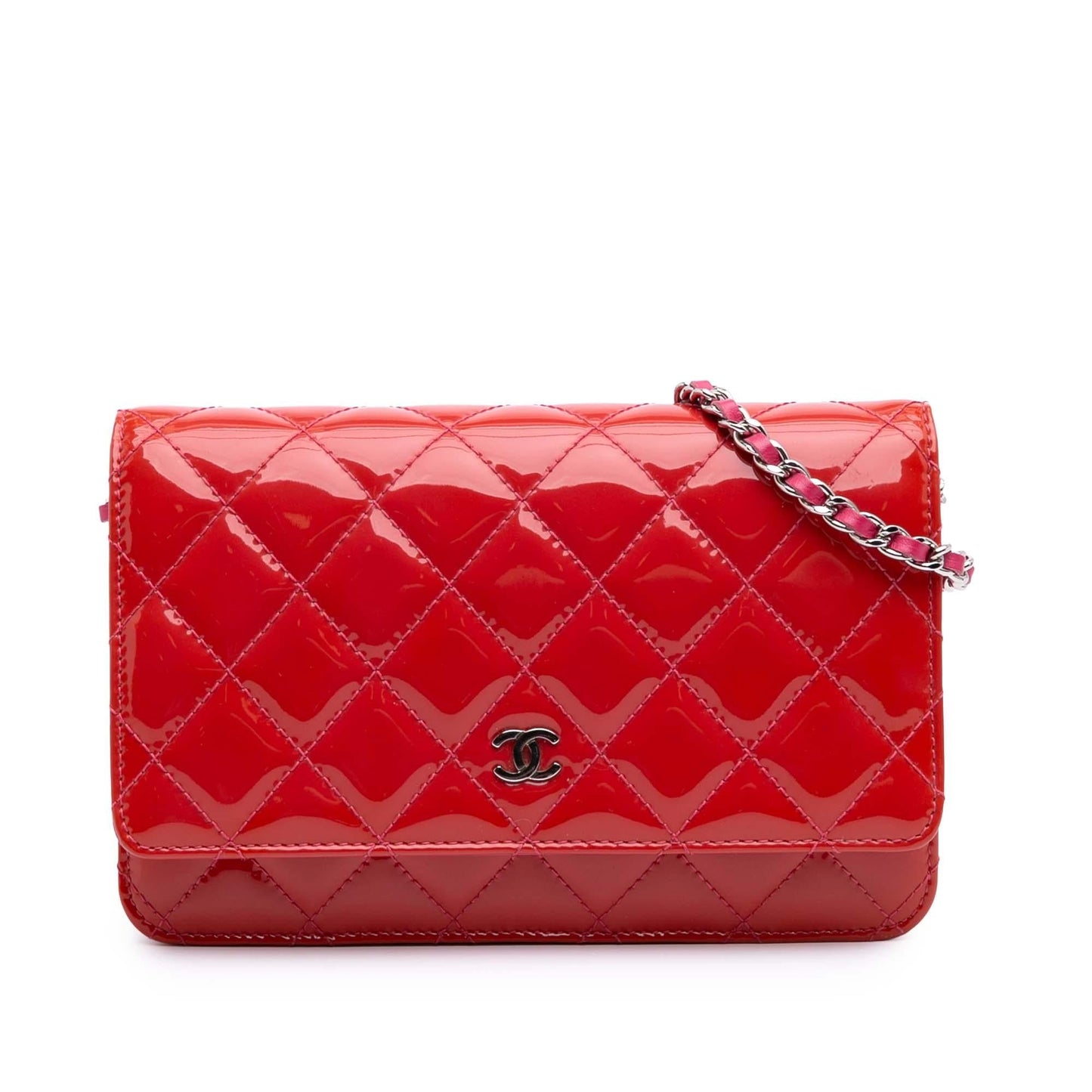 Chanel Bicolor Classic Patent On Wallet Case