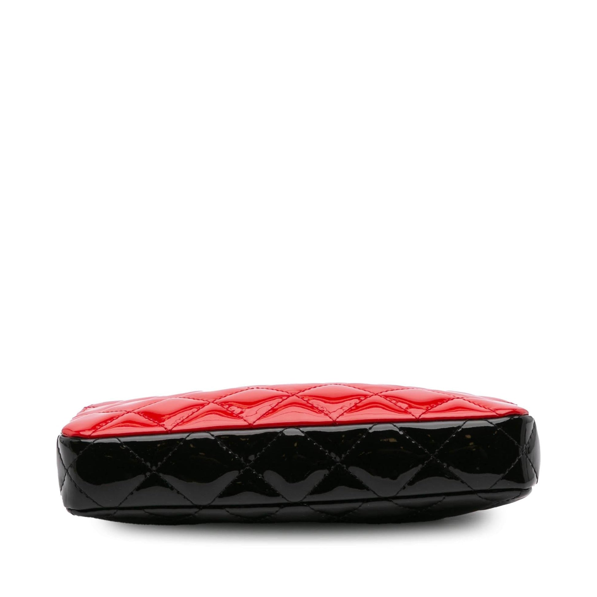 Chanel Bicolor Patent Double Zip on Wallet Case