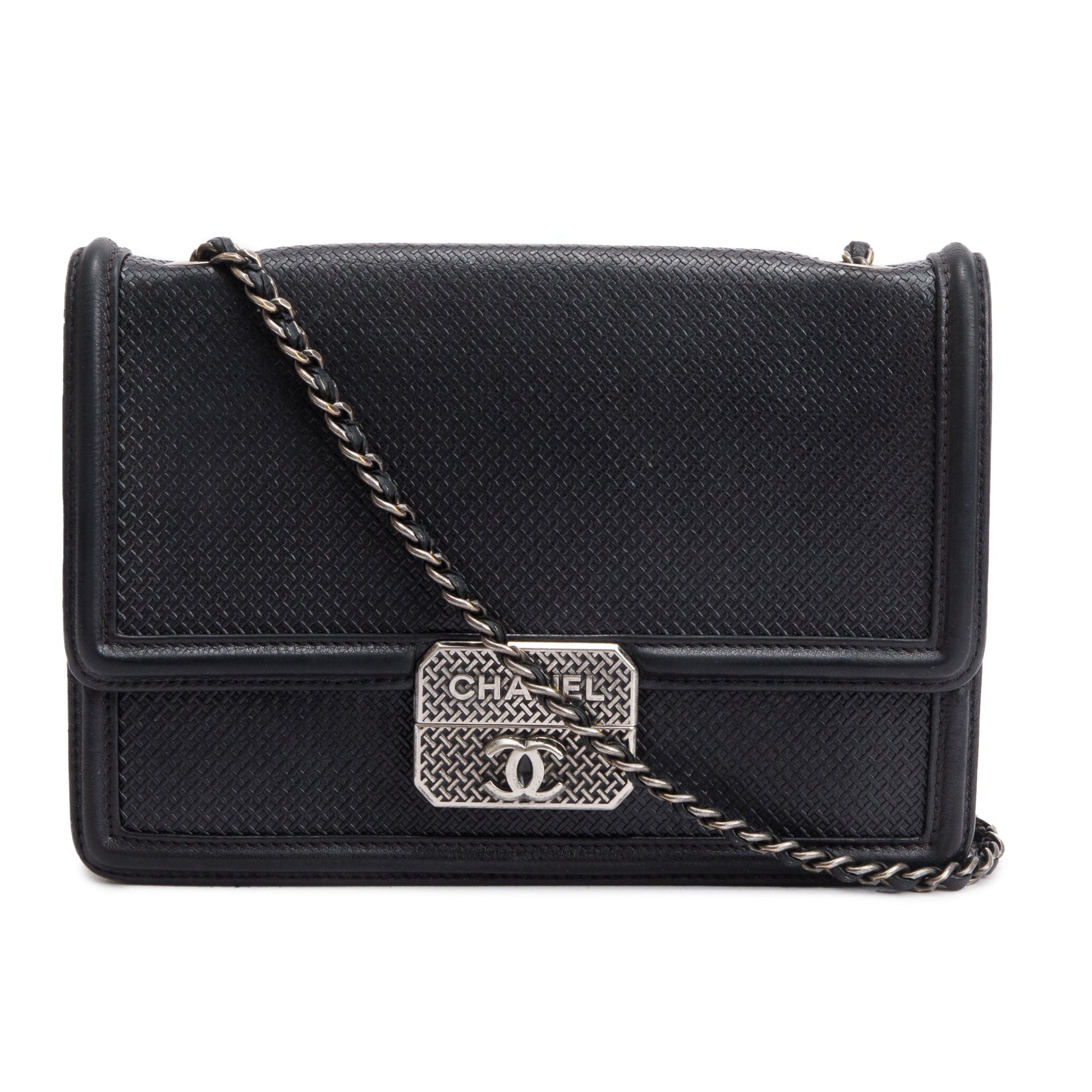 Chanel Micro Retro Flap Leather Calfskin Black Travel Bag