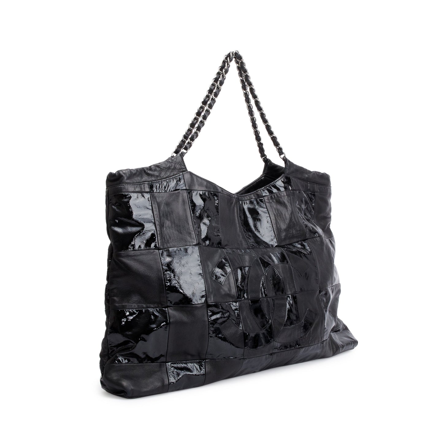 Chanel Patent Brooklyn Leather Calfskin Black Travel Bag