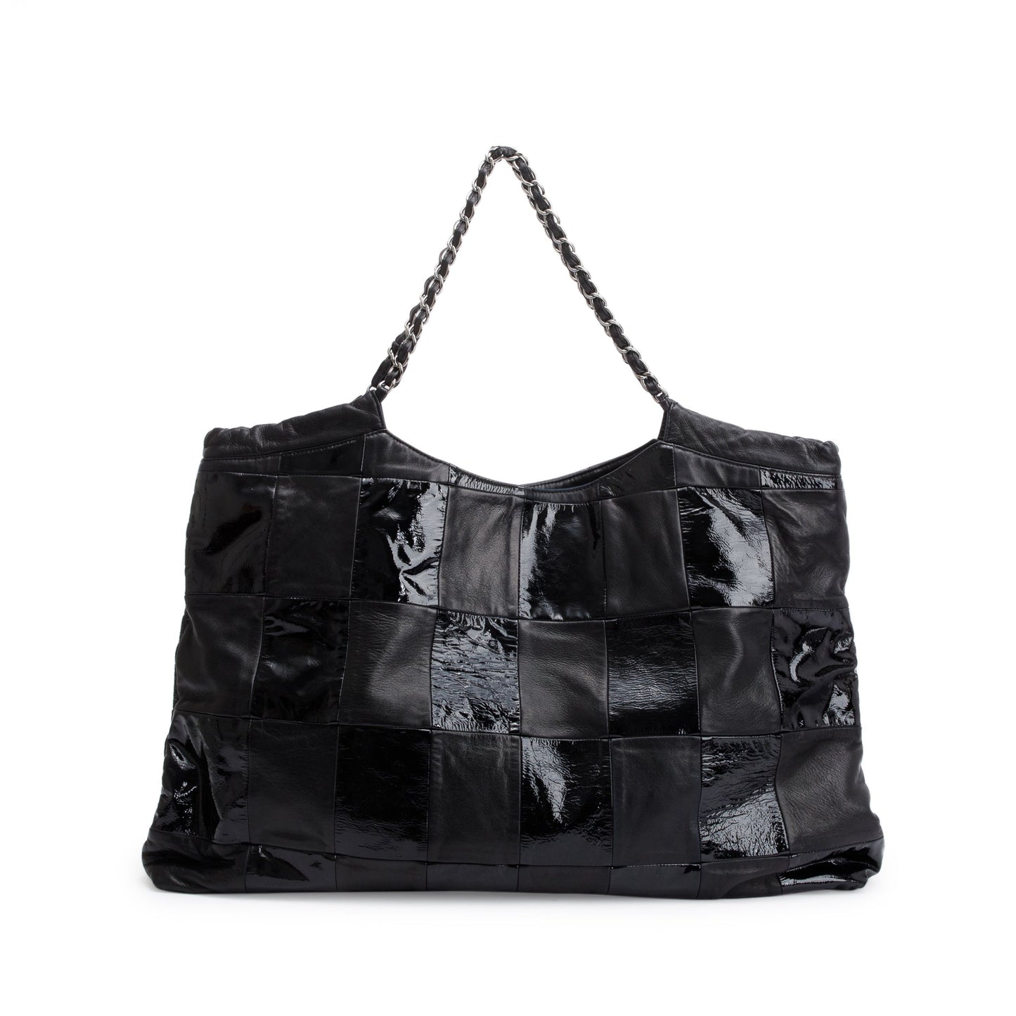 Chanel Patent Brooklyn Leather Calfskin Black Travel Bag