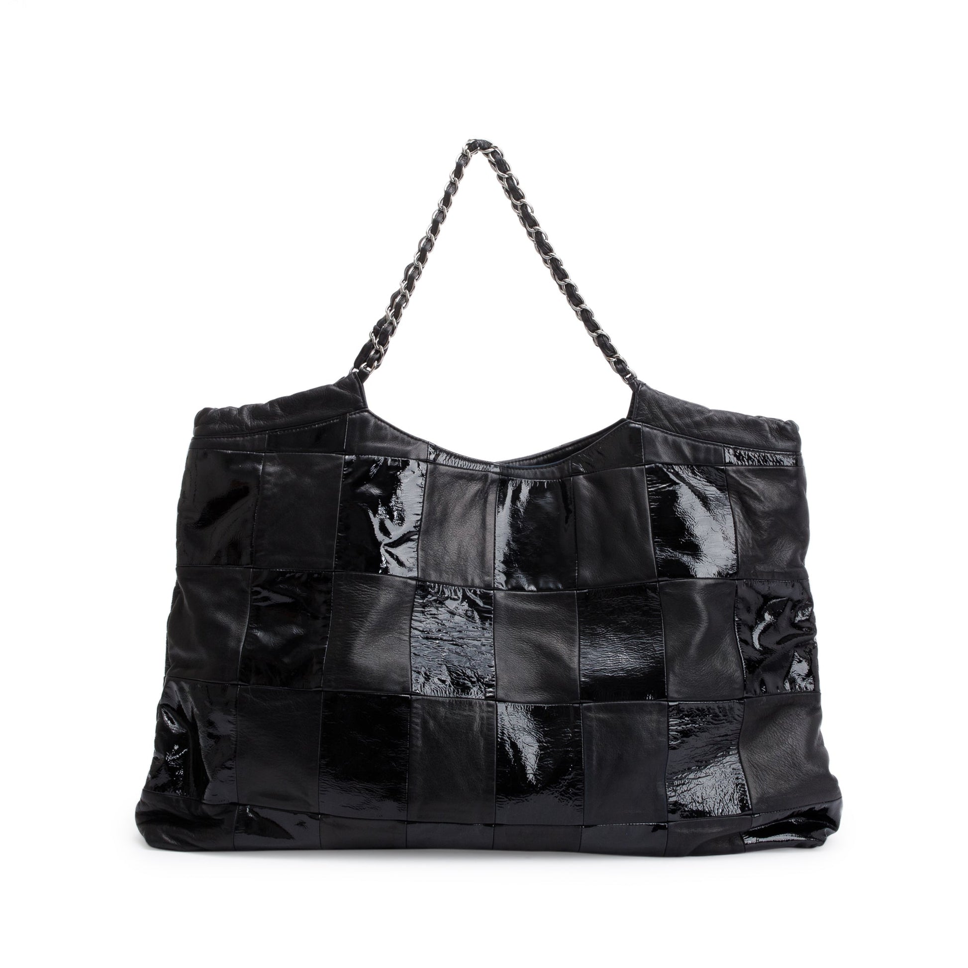 Chanel Patent Brooklyn Leather Calfskin Black Travel Bag