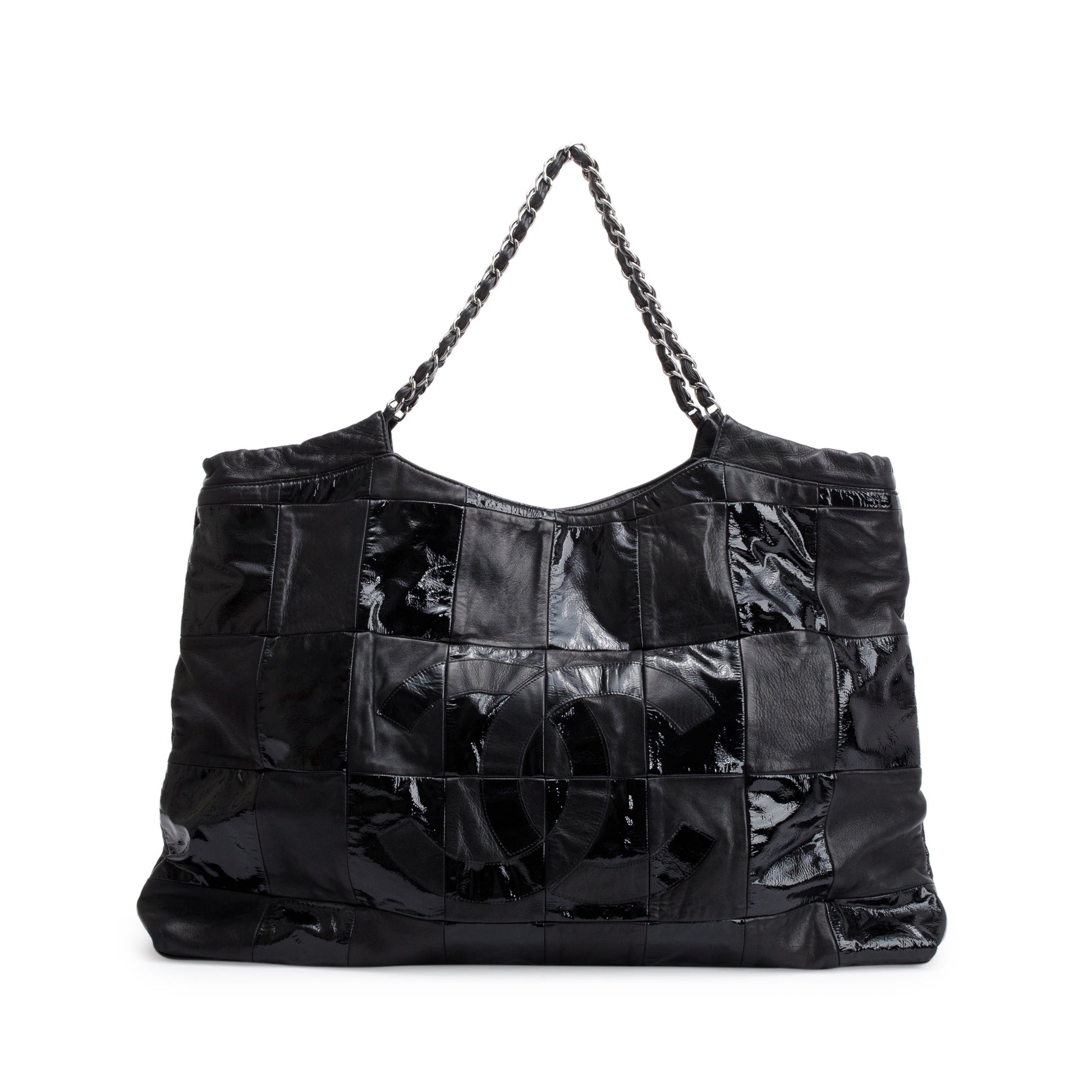 Chanel Patent Brooklyn Leather Calfskin Black Travel Bag