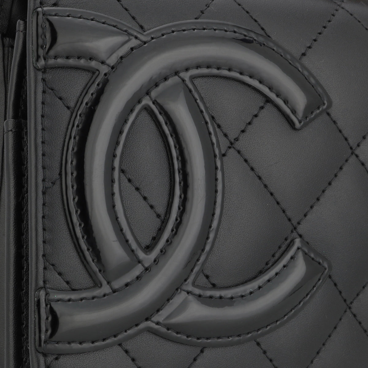 Chanel Wallet On Chain Cambon Black Calfskin Silver Hardware 2014