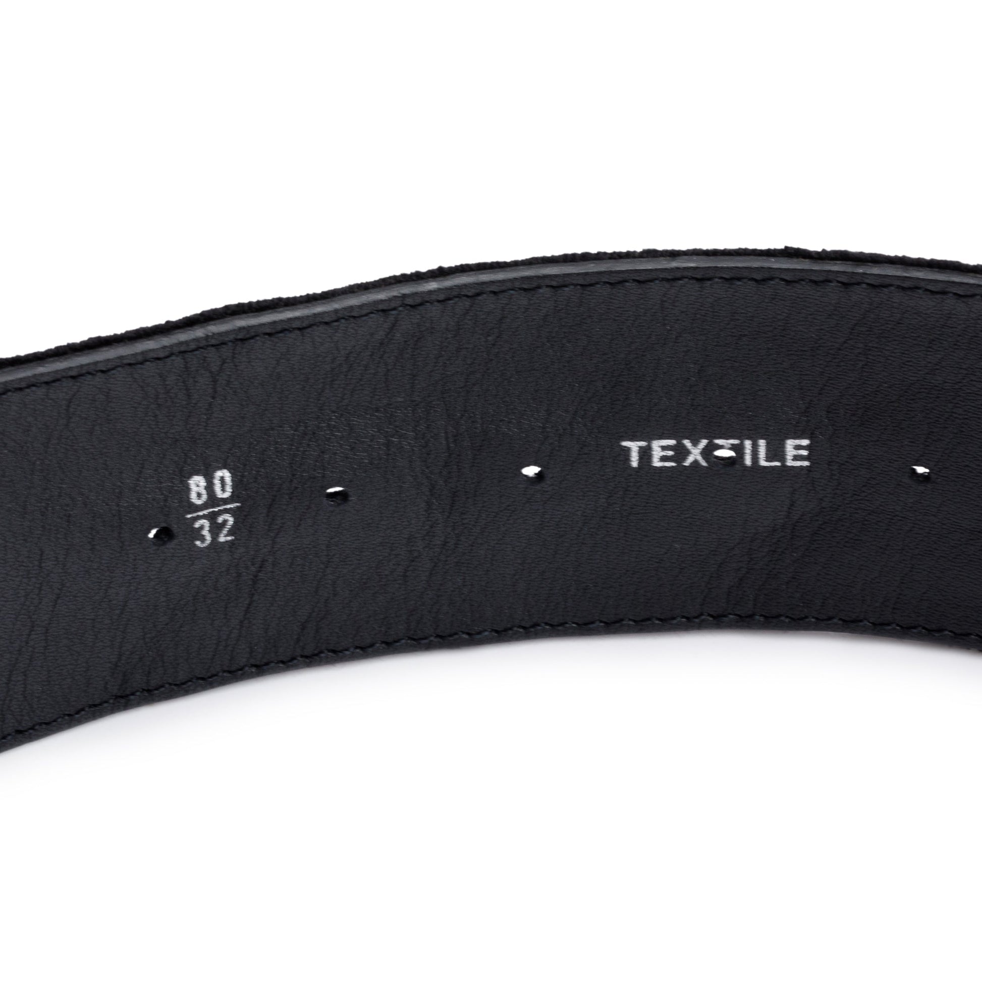 Chanel Sequin CC Wide Belt 80 Canvas Black