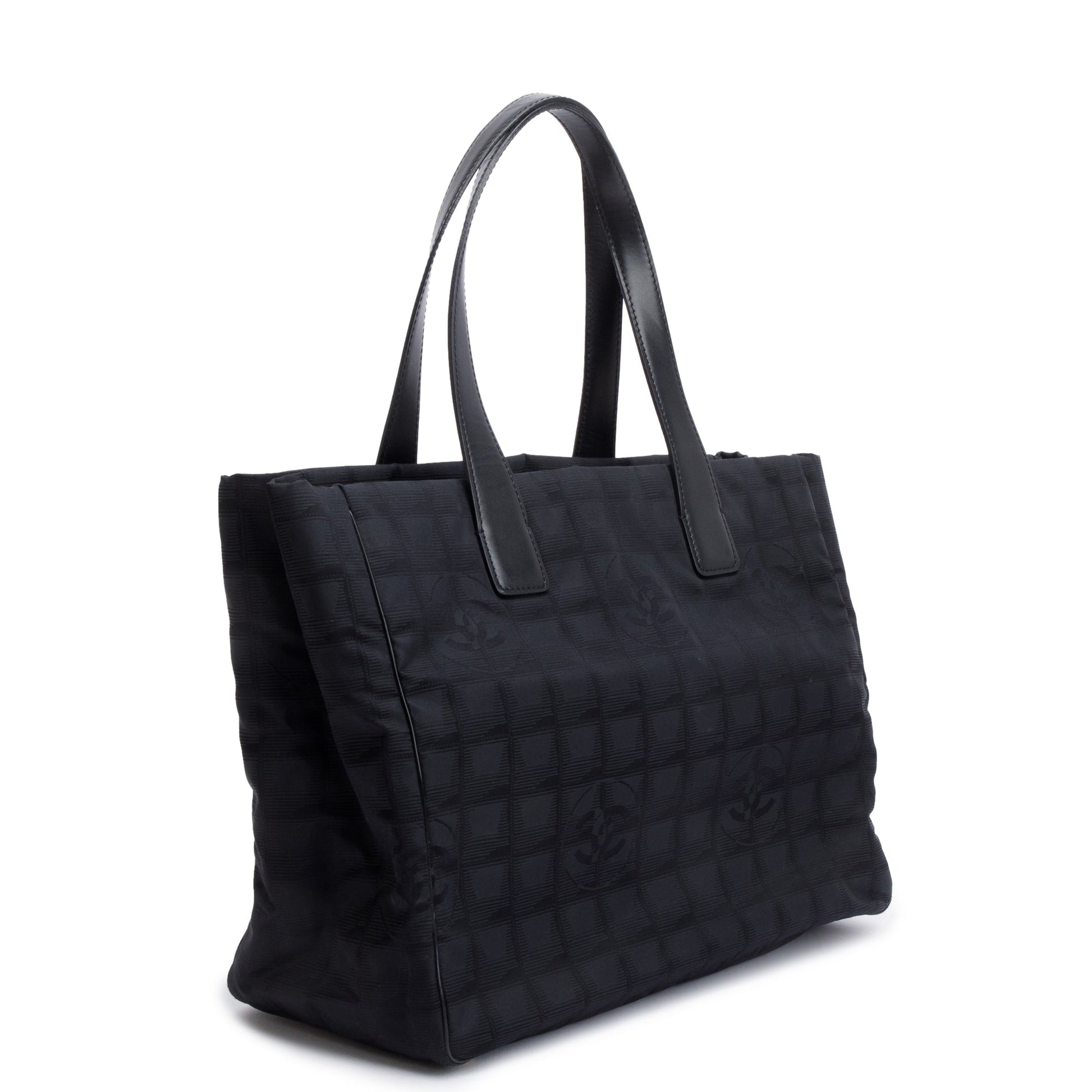 Chanel Ligne Canvas Black Travel Bag Ligne Tote