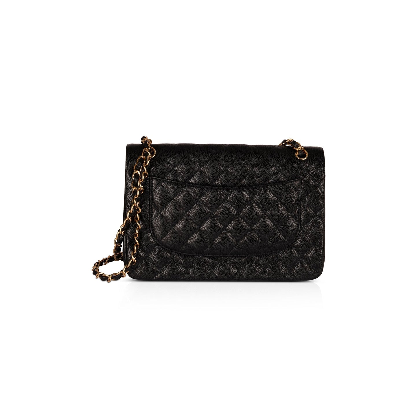 Chanel Caviar Classic Jumbo Double Flap Black Travel Bag