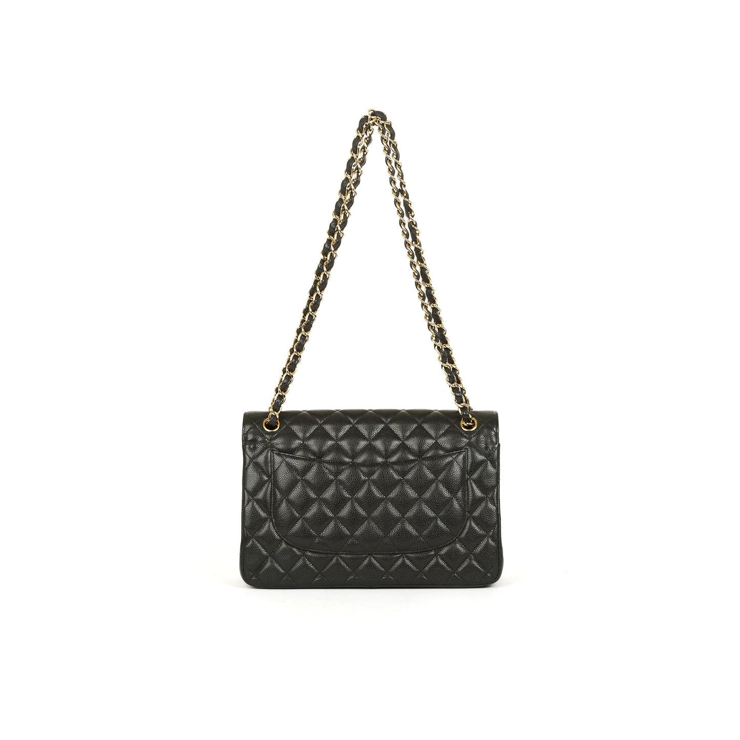 Chanel Caviar Classic Jumbo Double Flap Black Travel Bag 9