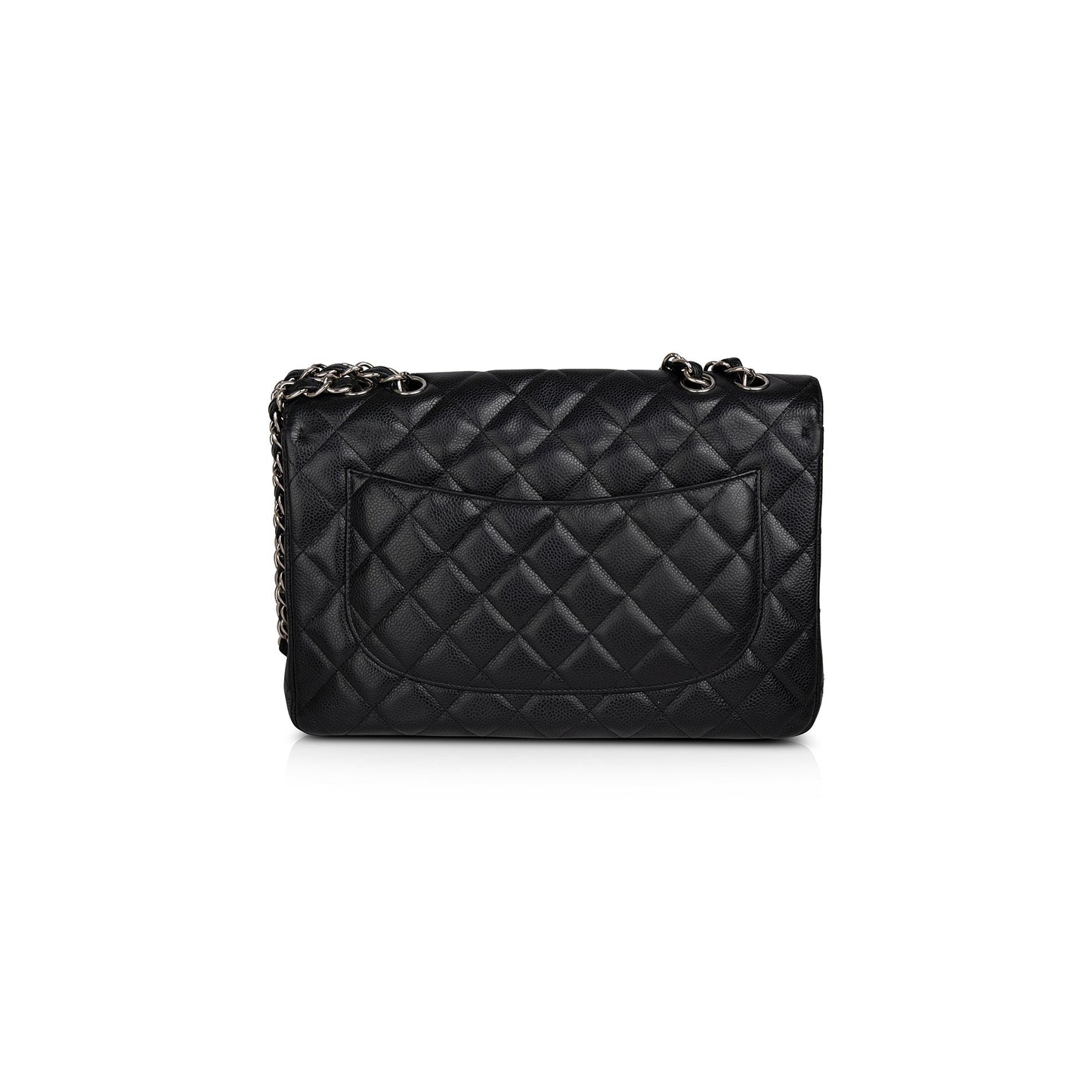 Chanel Caviar Classic Jumbo Single Flap Black Travel Bag