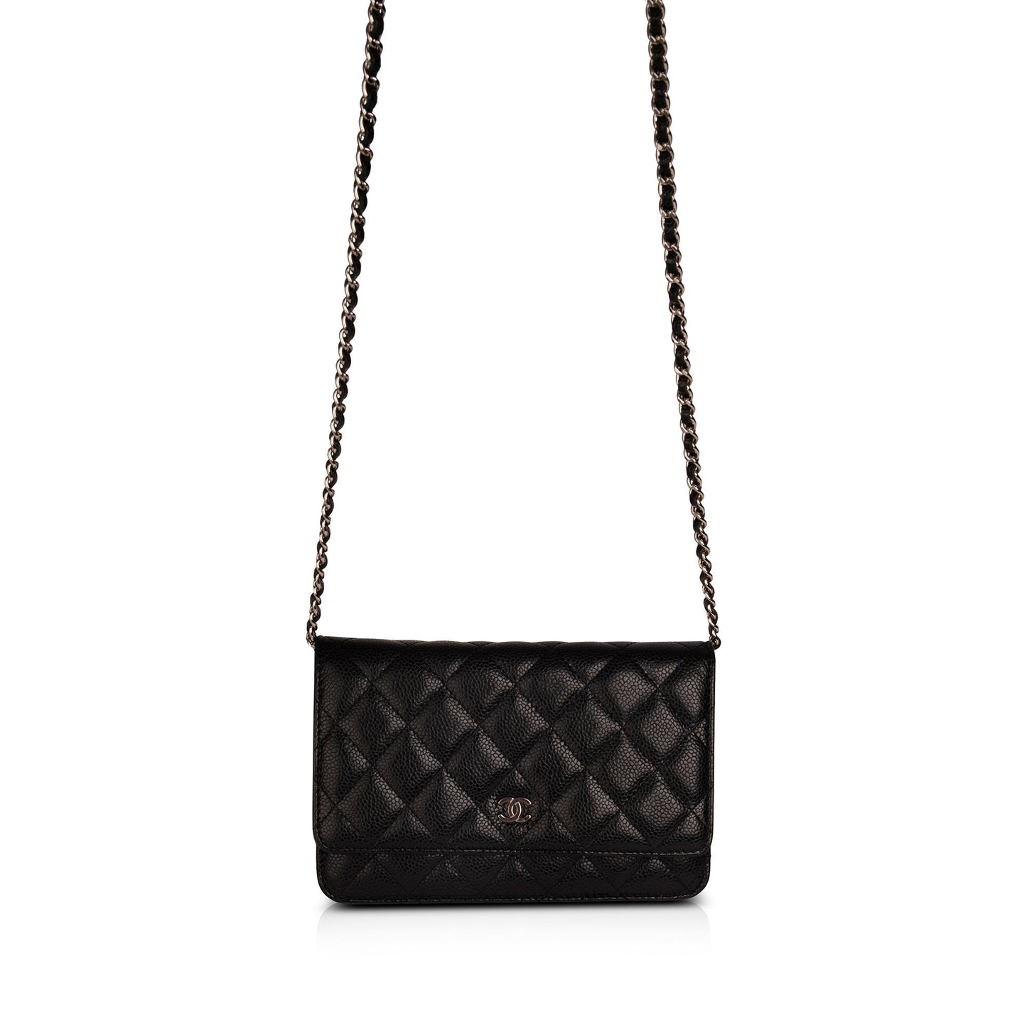 Chanel Caviar Classic on Black Wallet Case