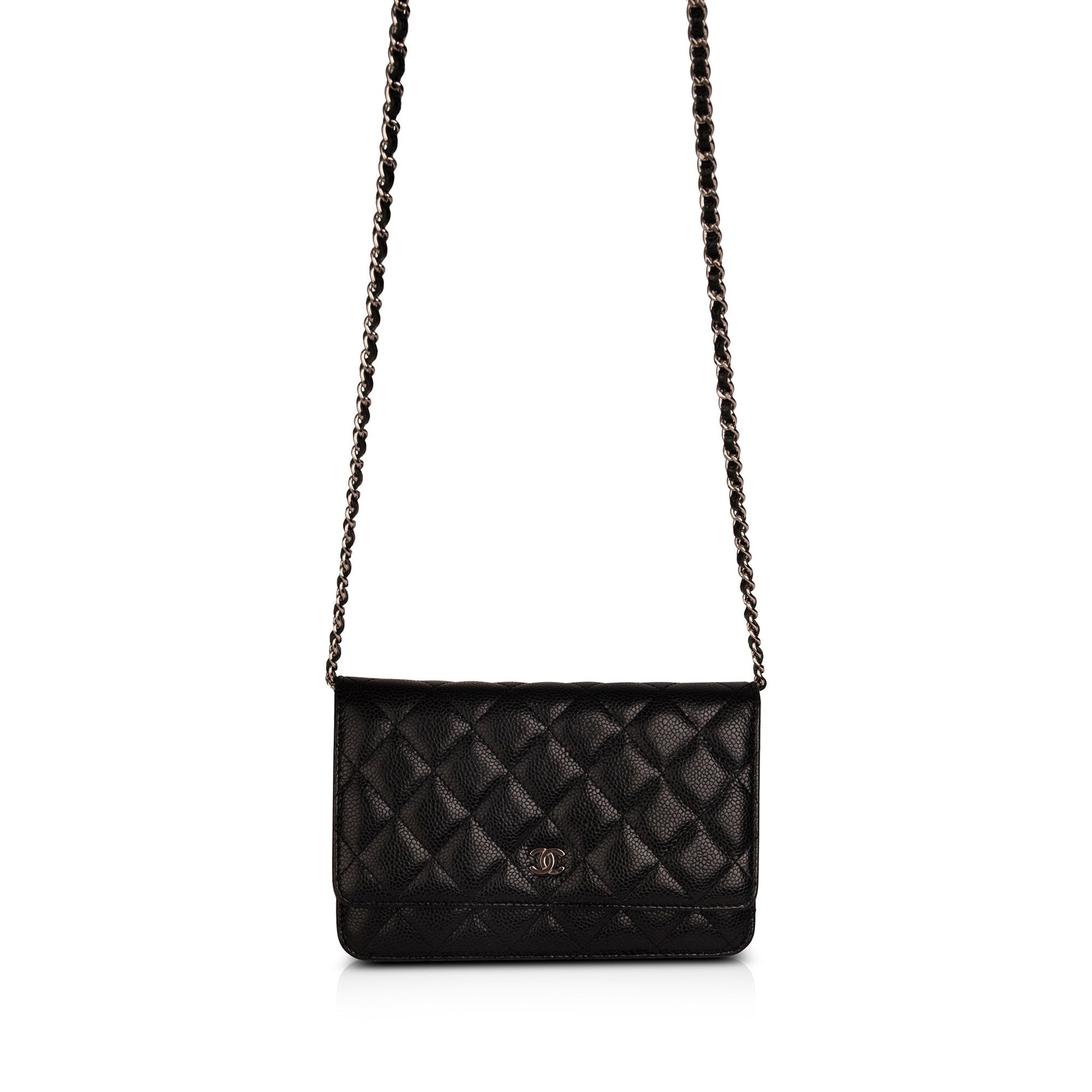 Chanel Caviar Classic on Black Wallet Case