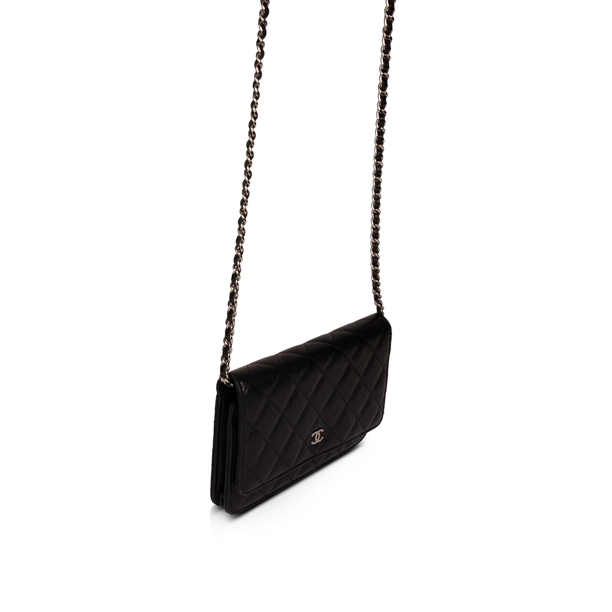 Chanel Caviar Classic on Black Wallet Case