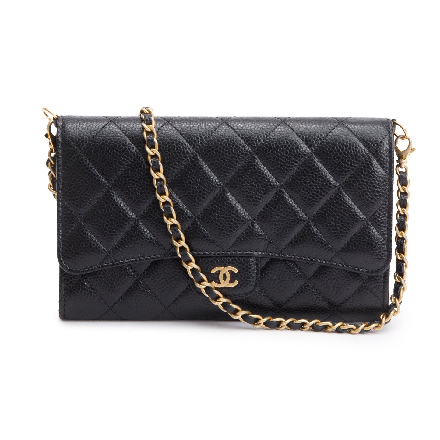 Chanel Caviar Detachable Black Travel Bag