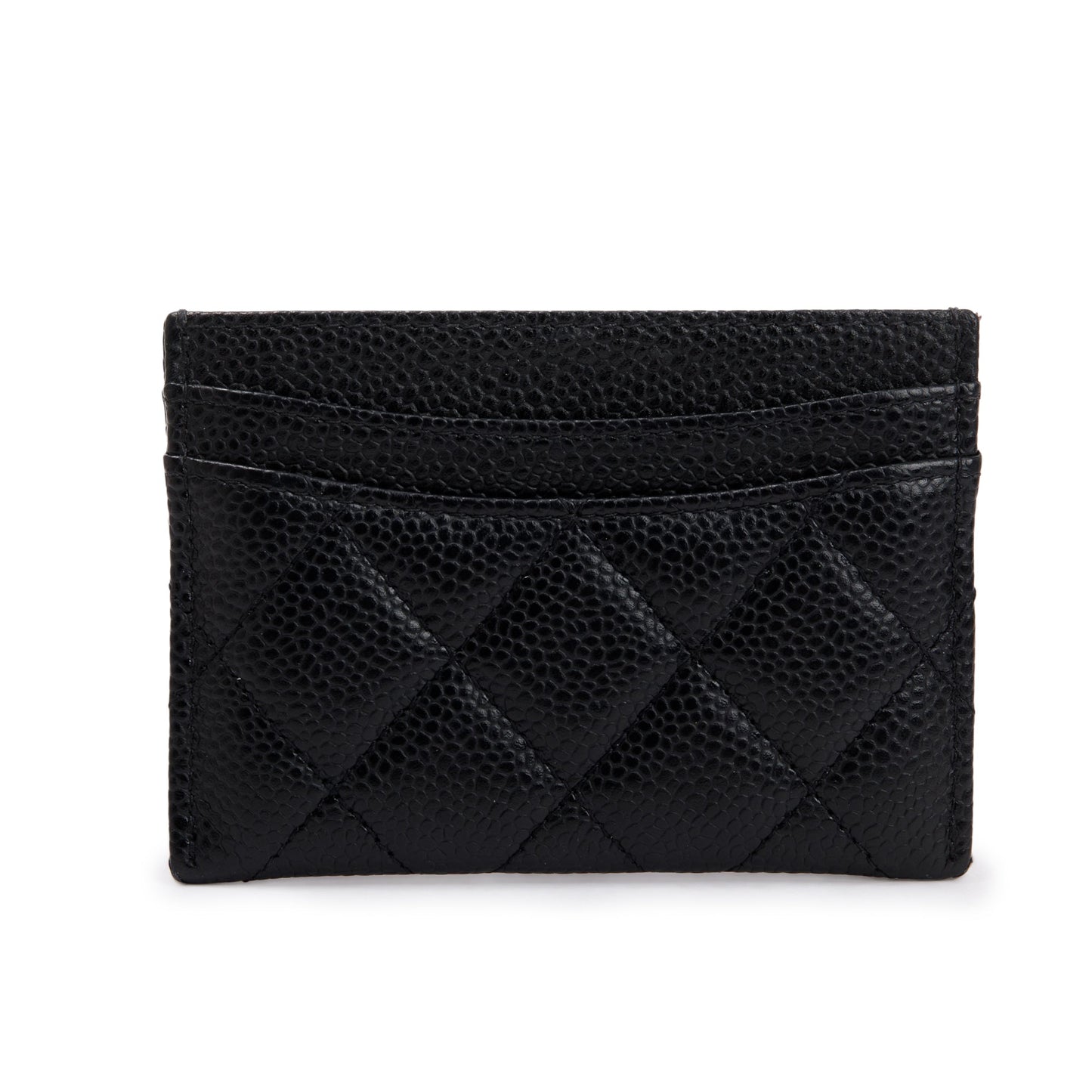 Chanel Caviar Classic Card Holder Leather Black Wallet Case Card Holder