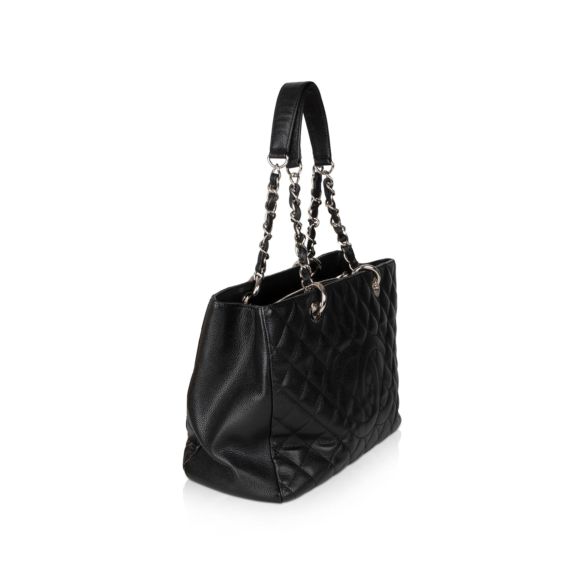 Chanel Caviar Grand Shopping GST Leather Black Travel Bag 6