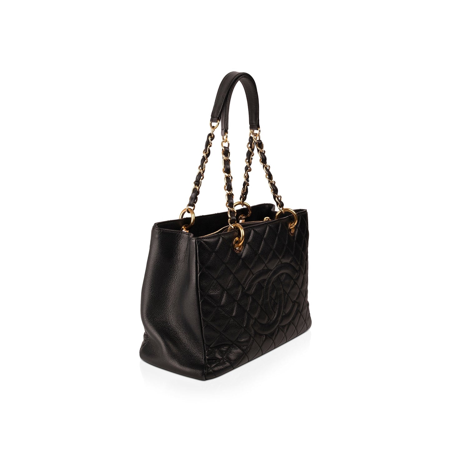 Chanel Caviar Grand Shopping GST Leather Black Travel Bag Tote Gst