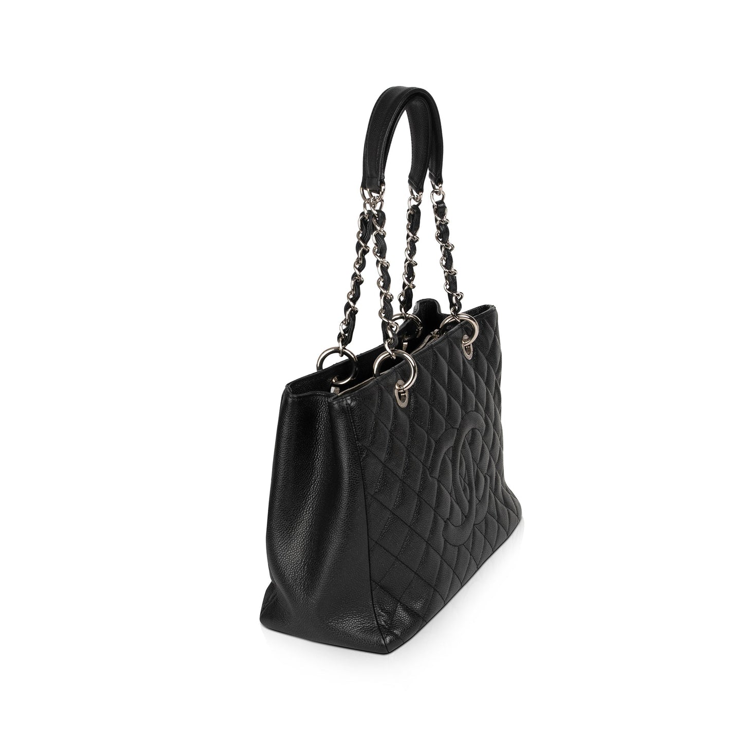 Chanel Caviar Grand Shopping GST Leather Black Travel Bag 8