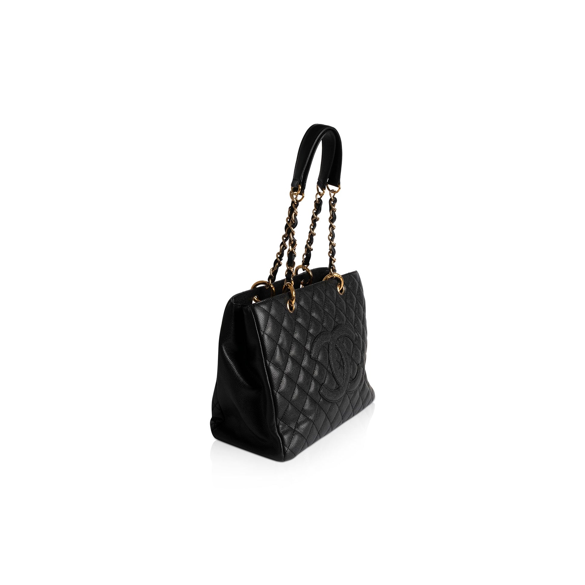Chanel Caviar Grand Shopping GST Leather Black Travel Bag