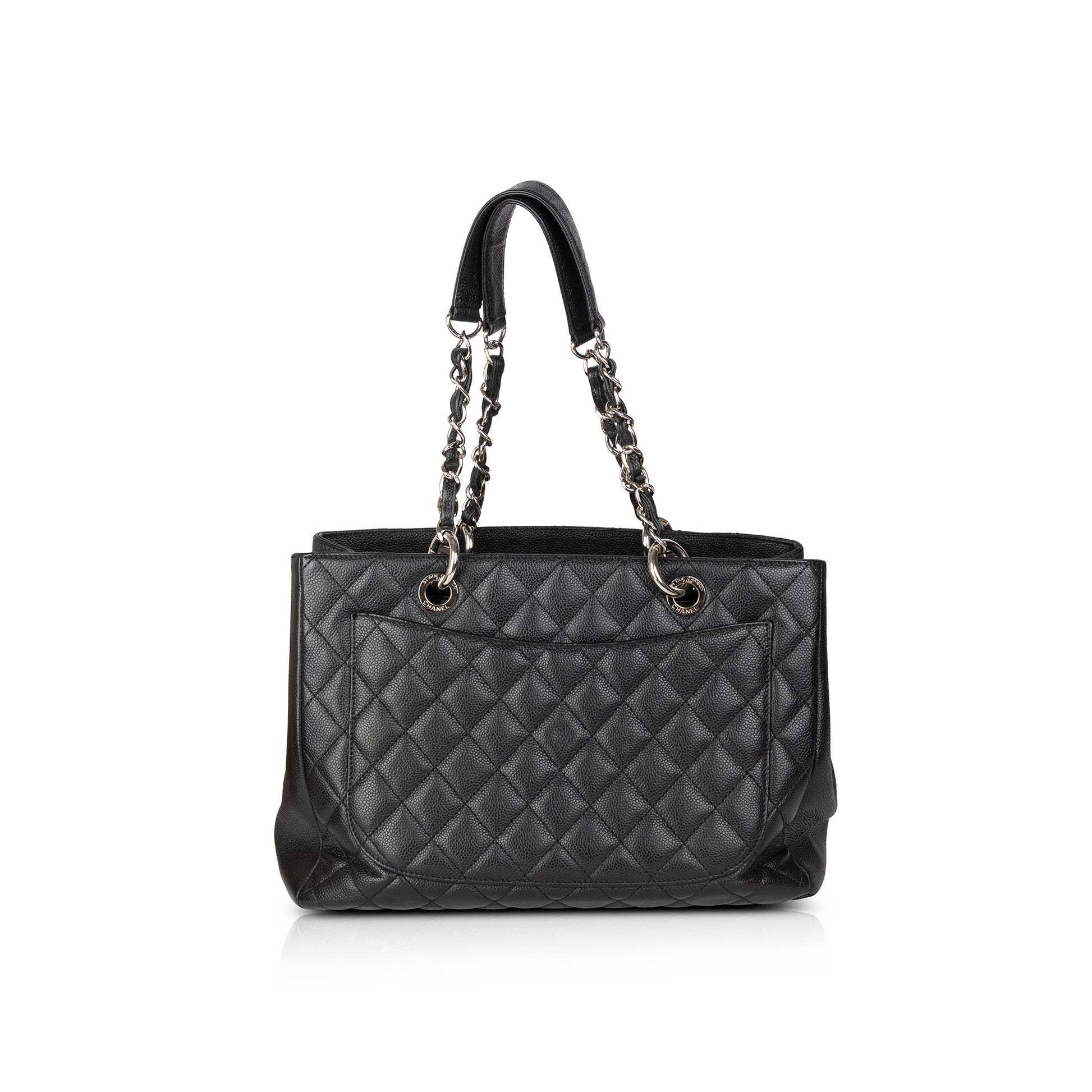 Chanel Caviar Grand Shopping GST Leather Black Travel Bag 6