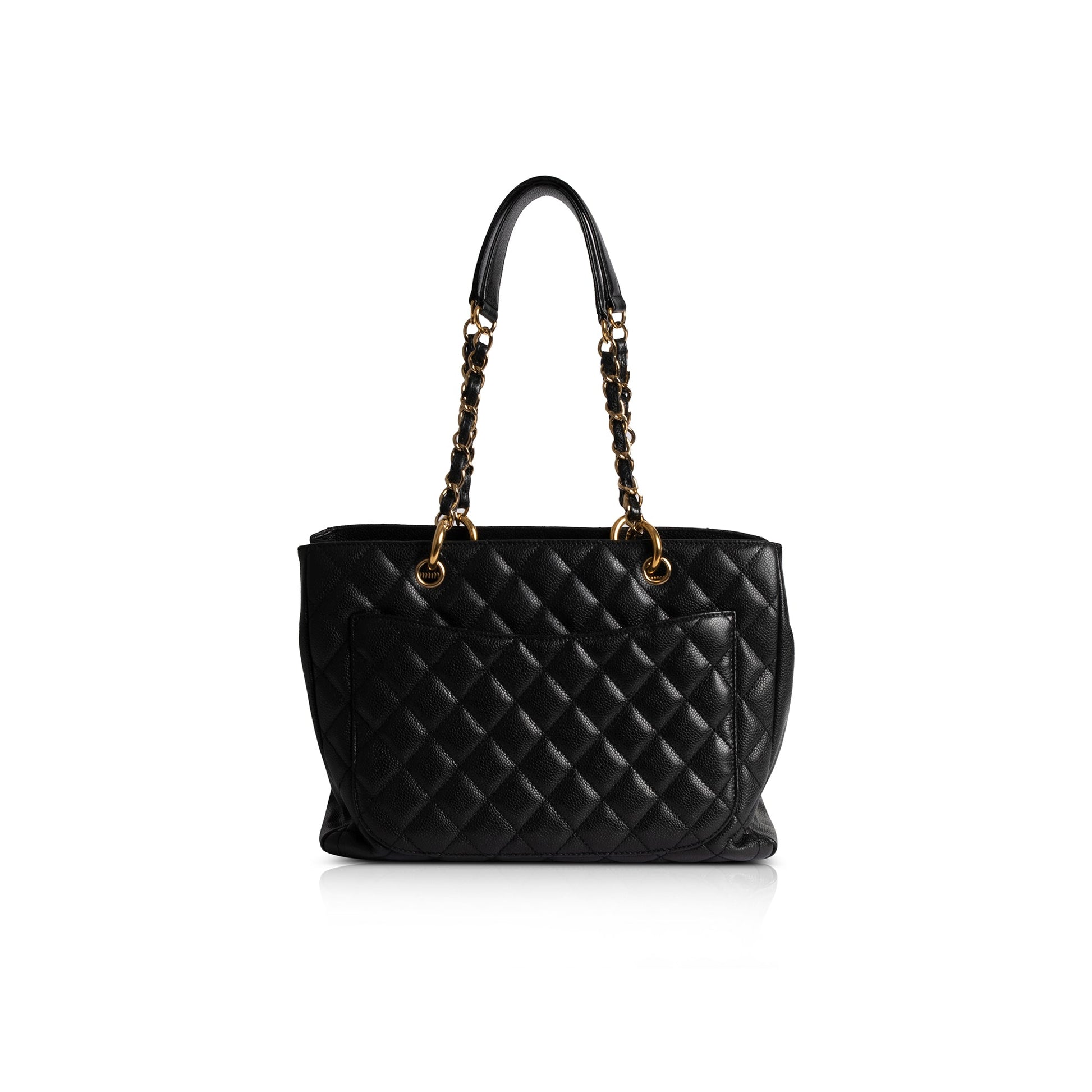 Chanel Caviar Grand Shopping GST Leather Black Travel Bag