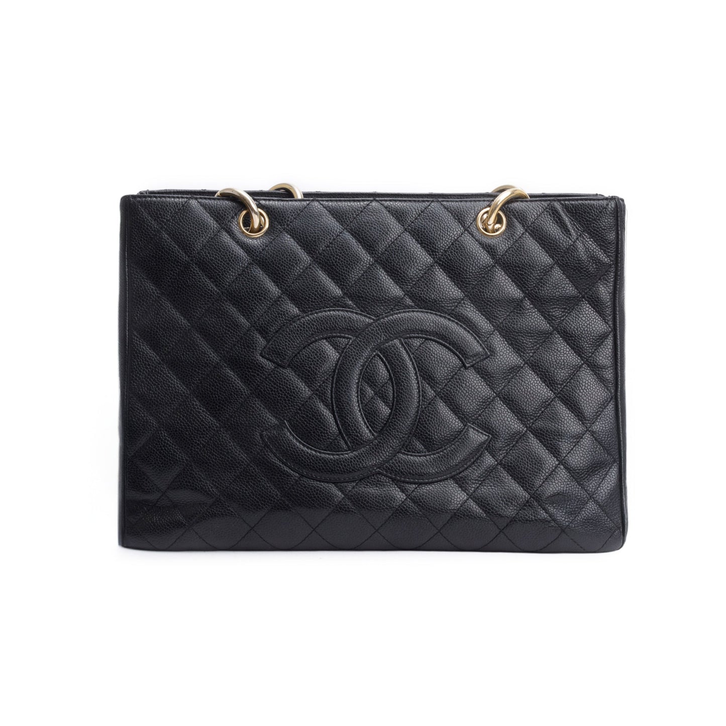 Chanel Caviar Grand Shopping GST Leather Black Travel Bag 21