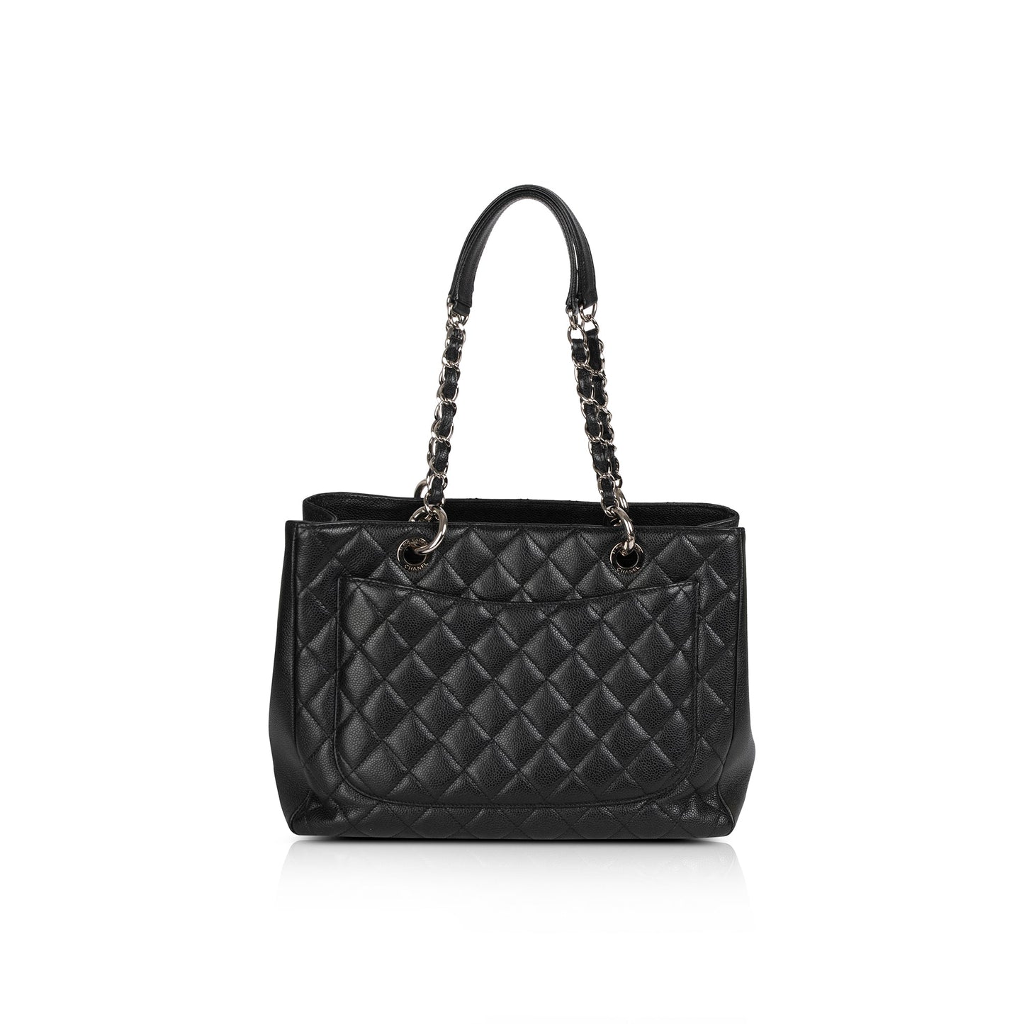 Chanel Caviar Grand Shopping GST Leather Black Travel Bag 8