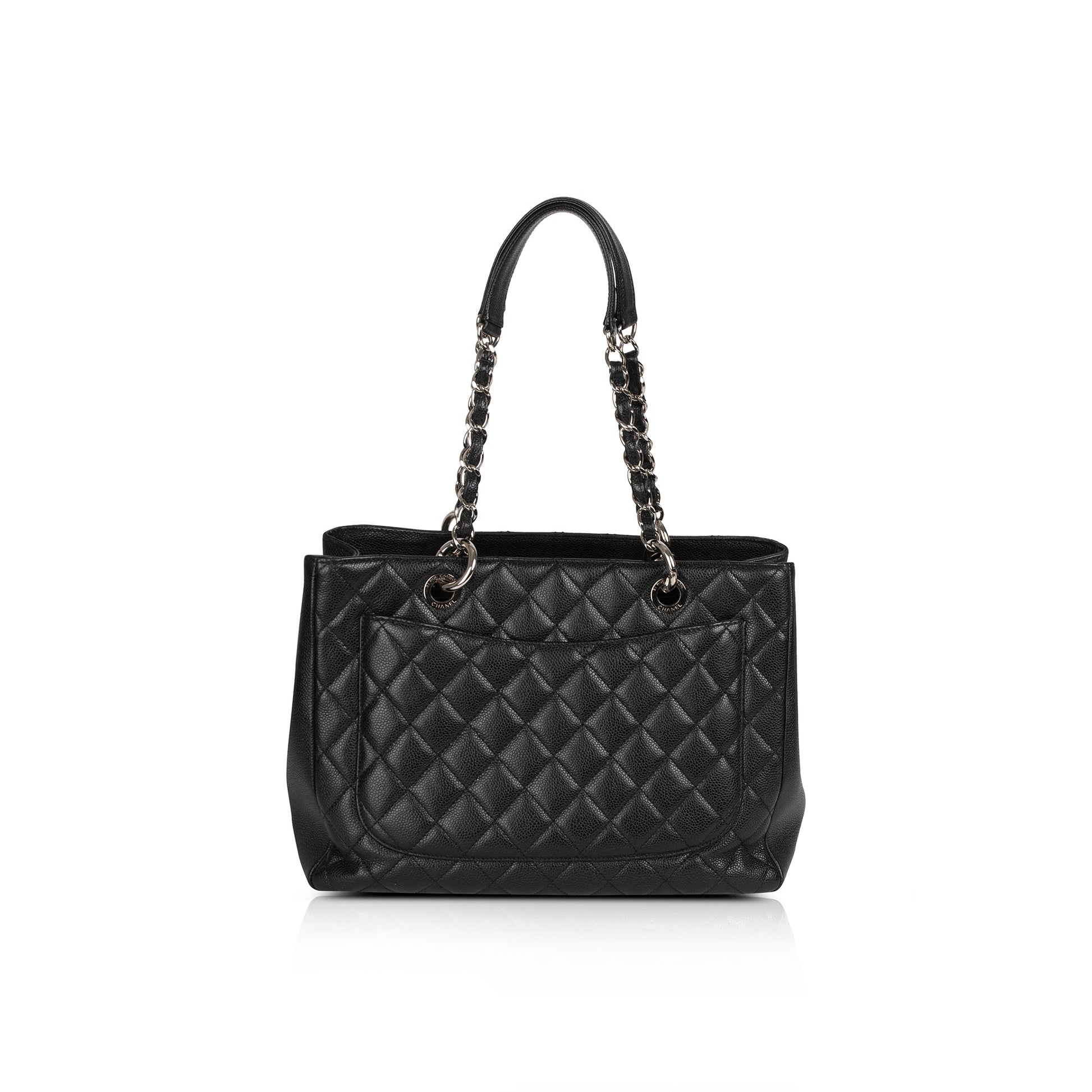 Chanel Caviar Grand Shopping GST Leather Black Travel Bag 8