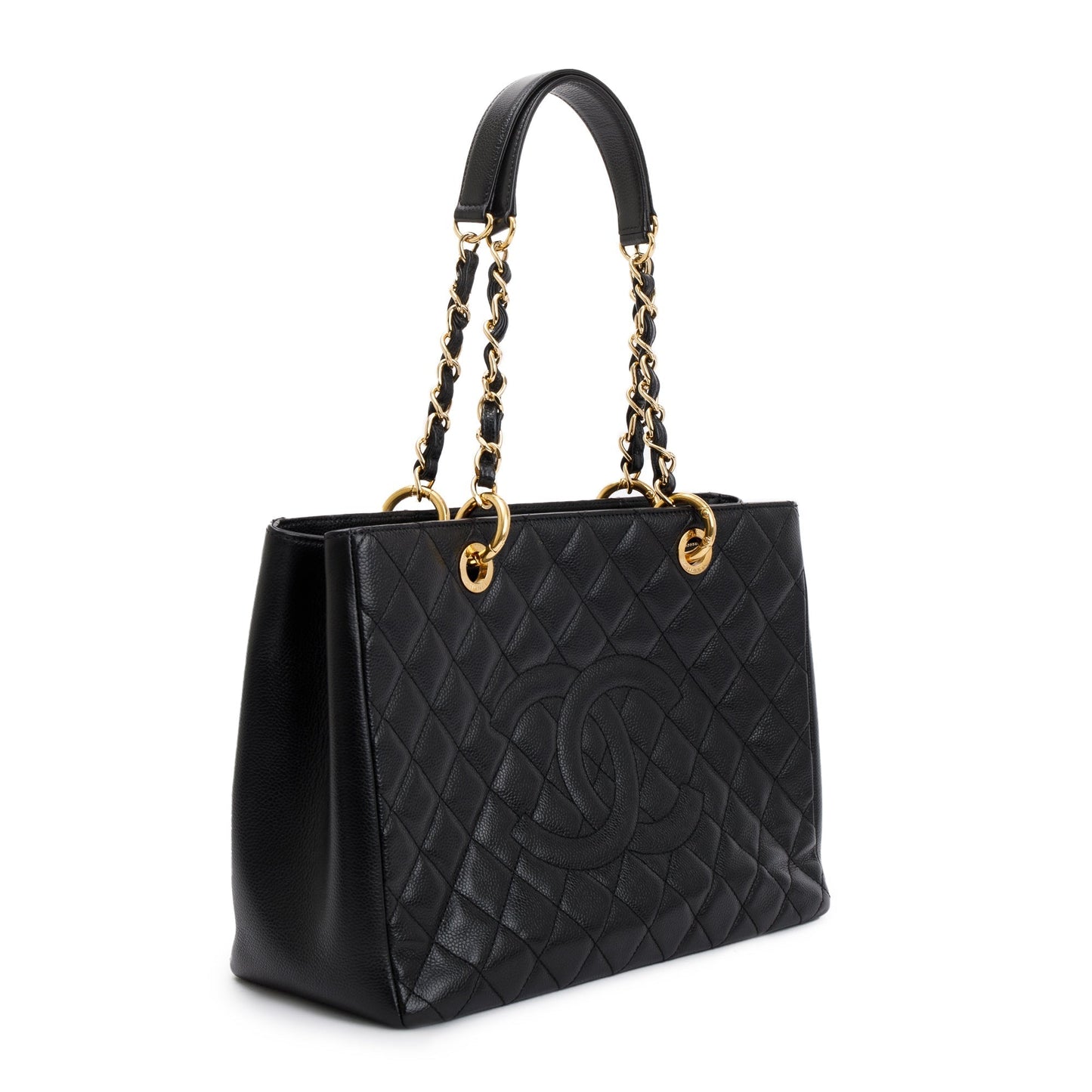 Chanel Caviar Grand Shopping GST Leather Black Travel Bag 12