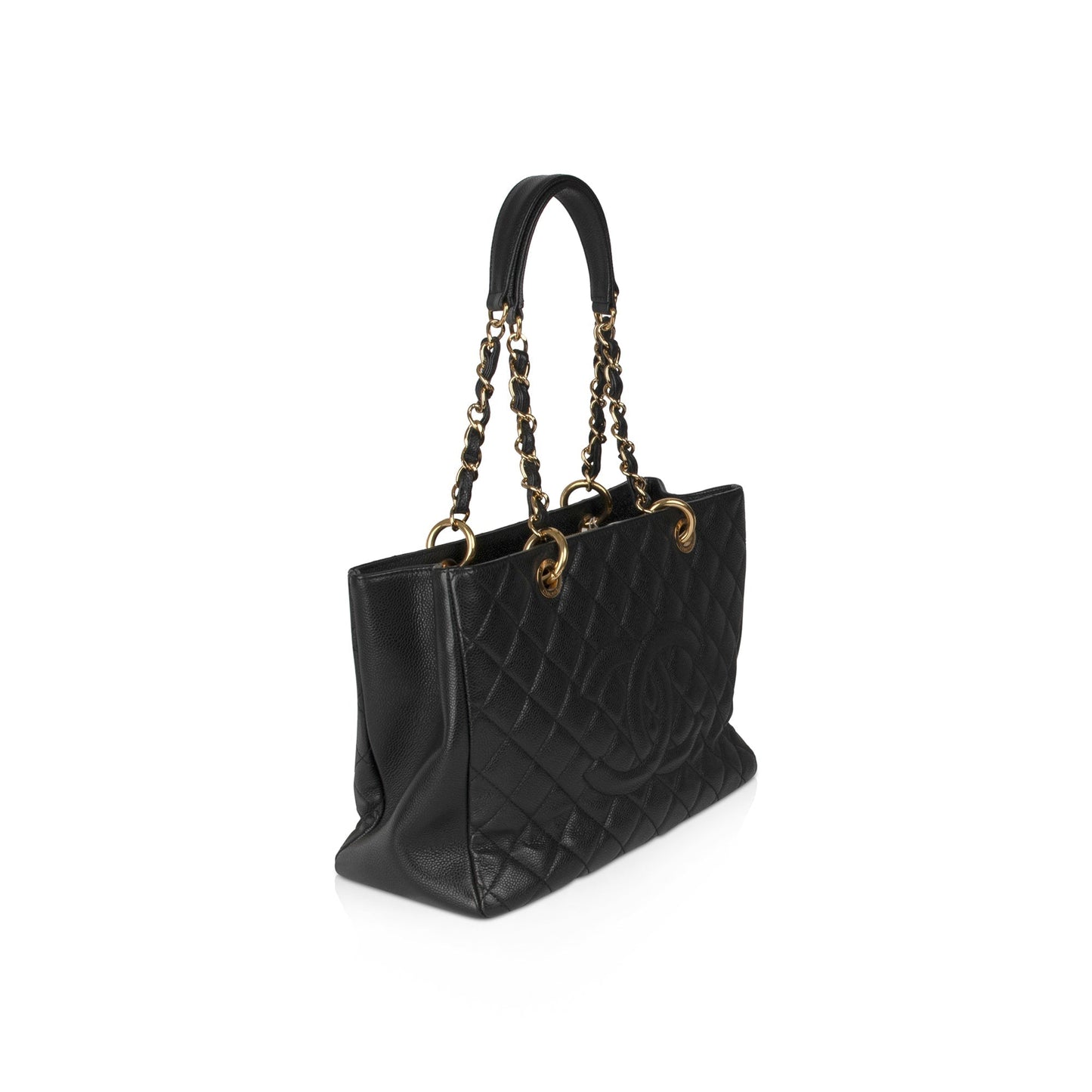 Chanel Caviar Grand Shopping GST Leather Black Travel Bag 5