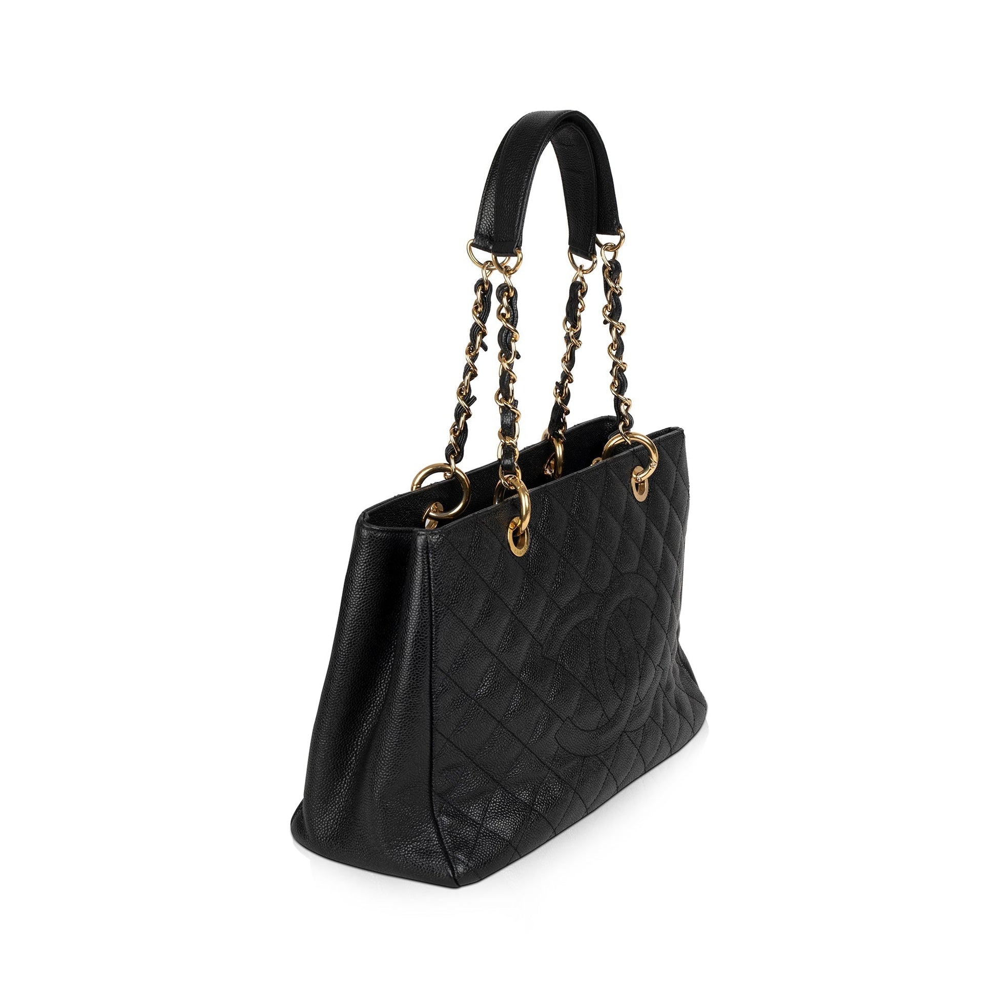 Chanel Caviar Grand Shopping GST Leather Black Travel Bag 7