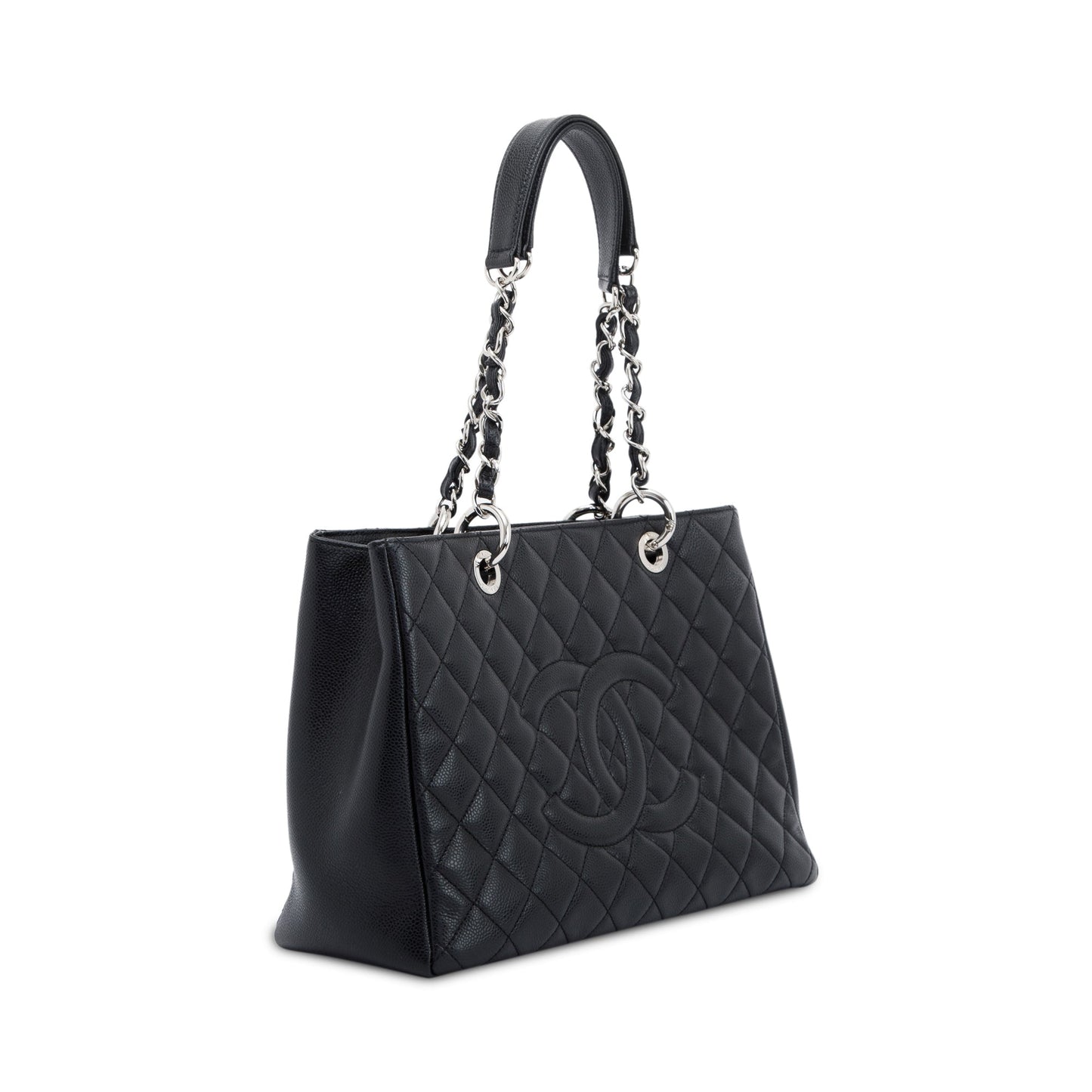 Chanel Caviar Grand Shopping GST Leather Black Travel Bag 10