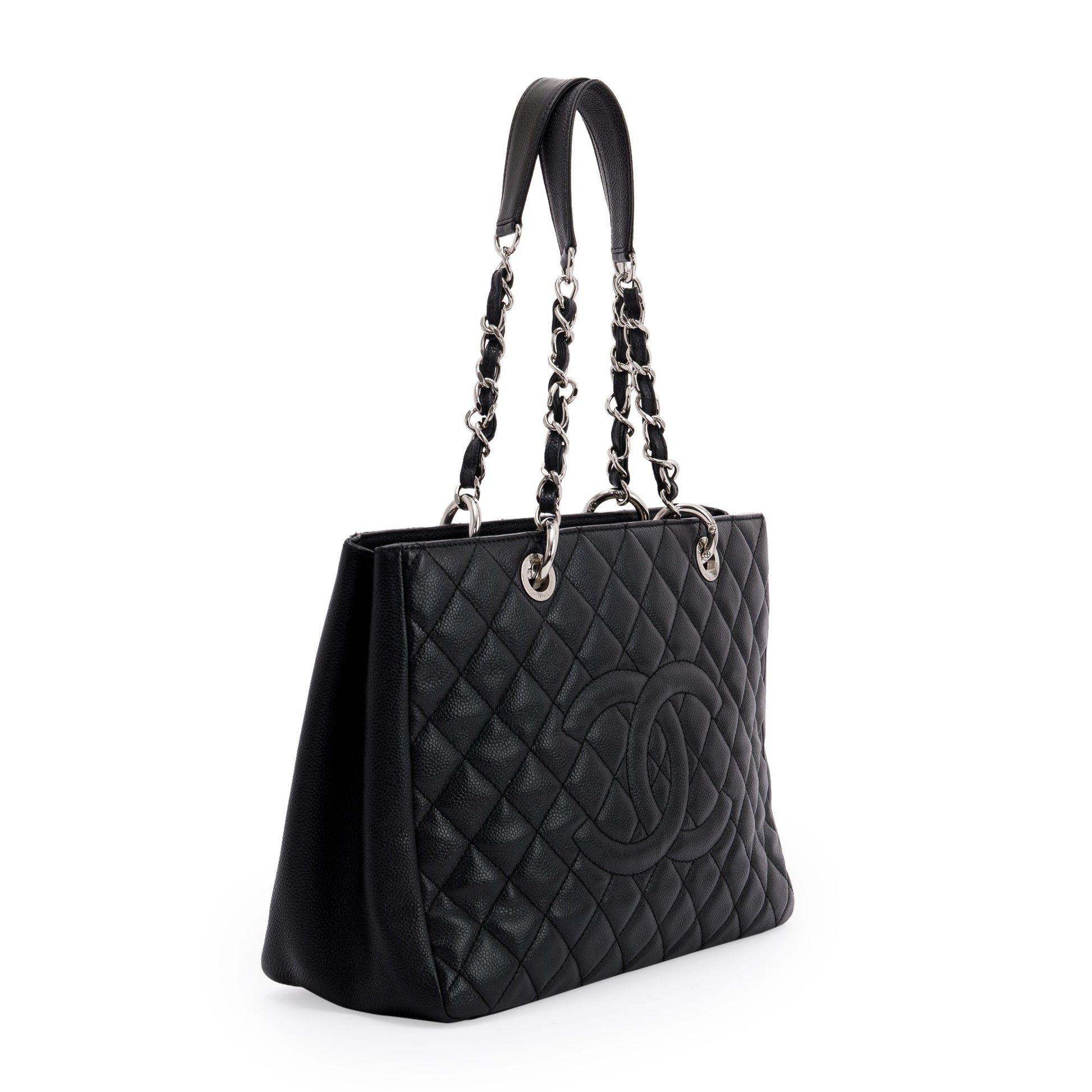 Chanel Caviar Grand Shopping GST Leather Black Travel Bag 9