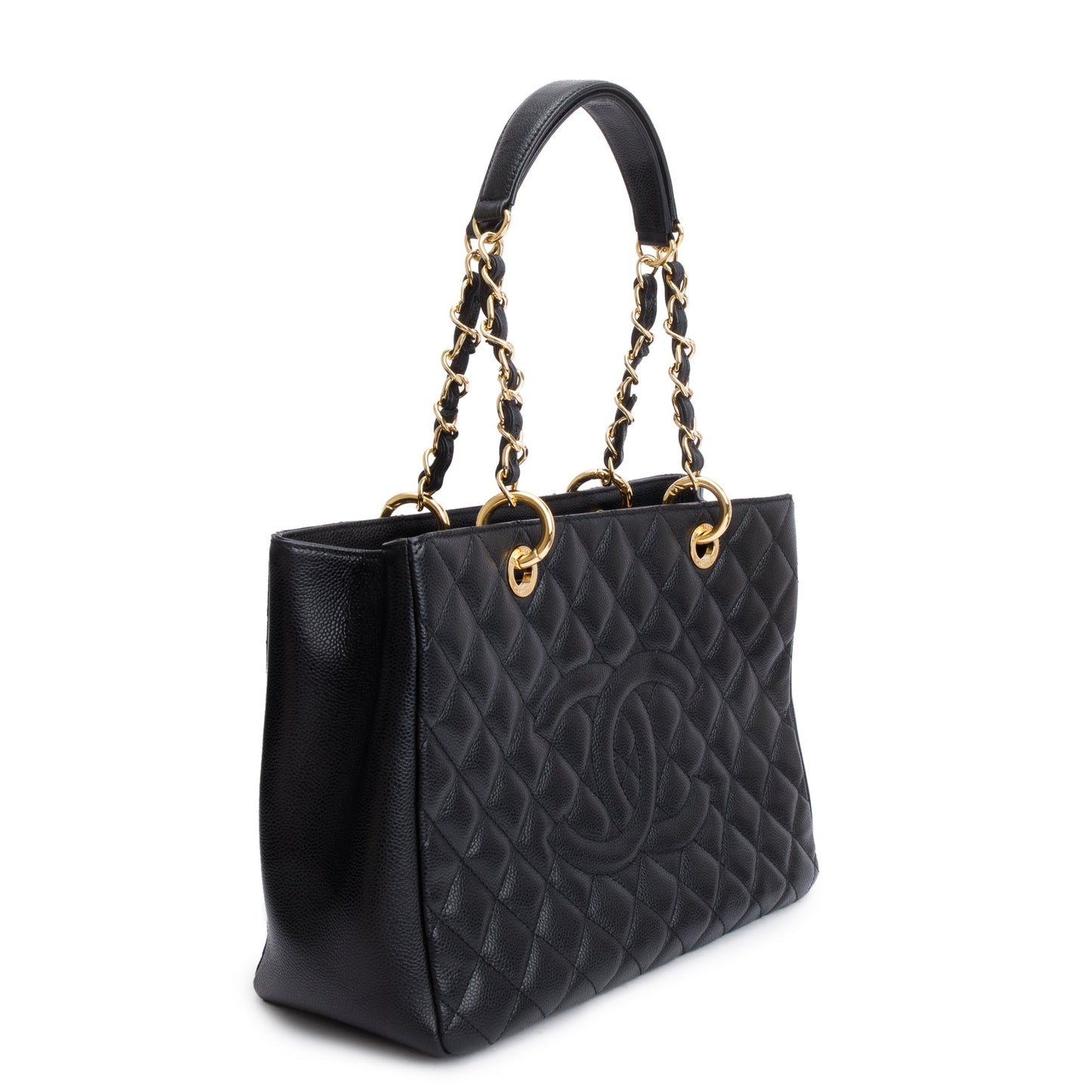 Chanel Caviar Grand Shopping GST Leather Black Travel Bag 13