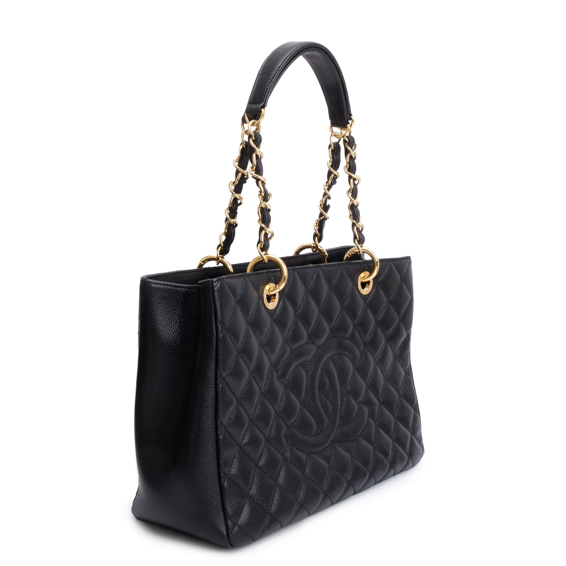Chanel Caviar Grand Shopping GST Leather Black Travel Bag 13