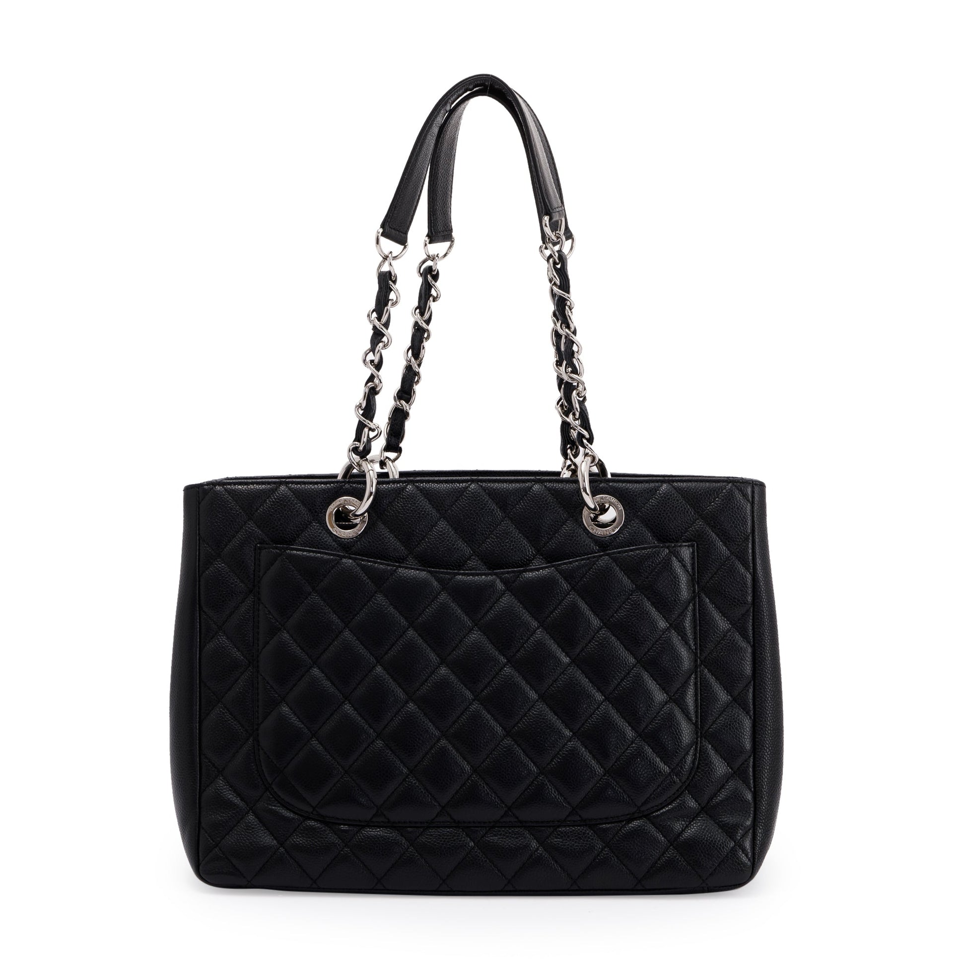 Chanel Caviar Grand Shopping GST Leather Black Travel Bag 9