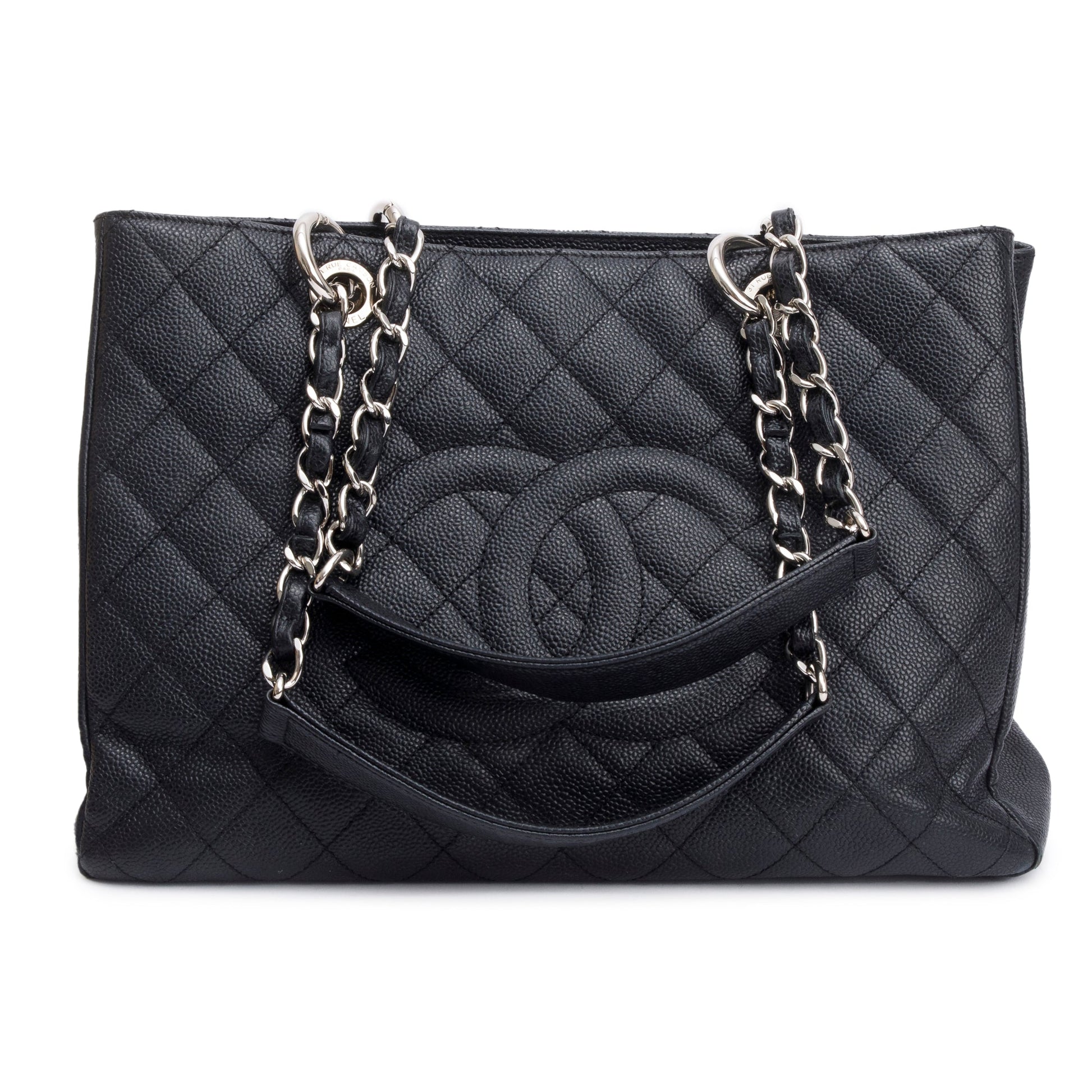Chanel Caviar Grand Shopping GST Leather Black Travel Bag 19