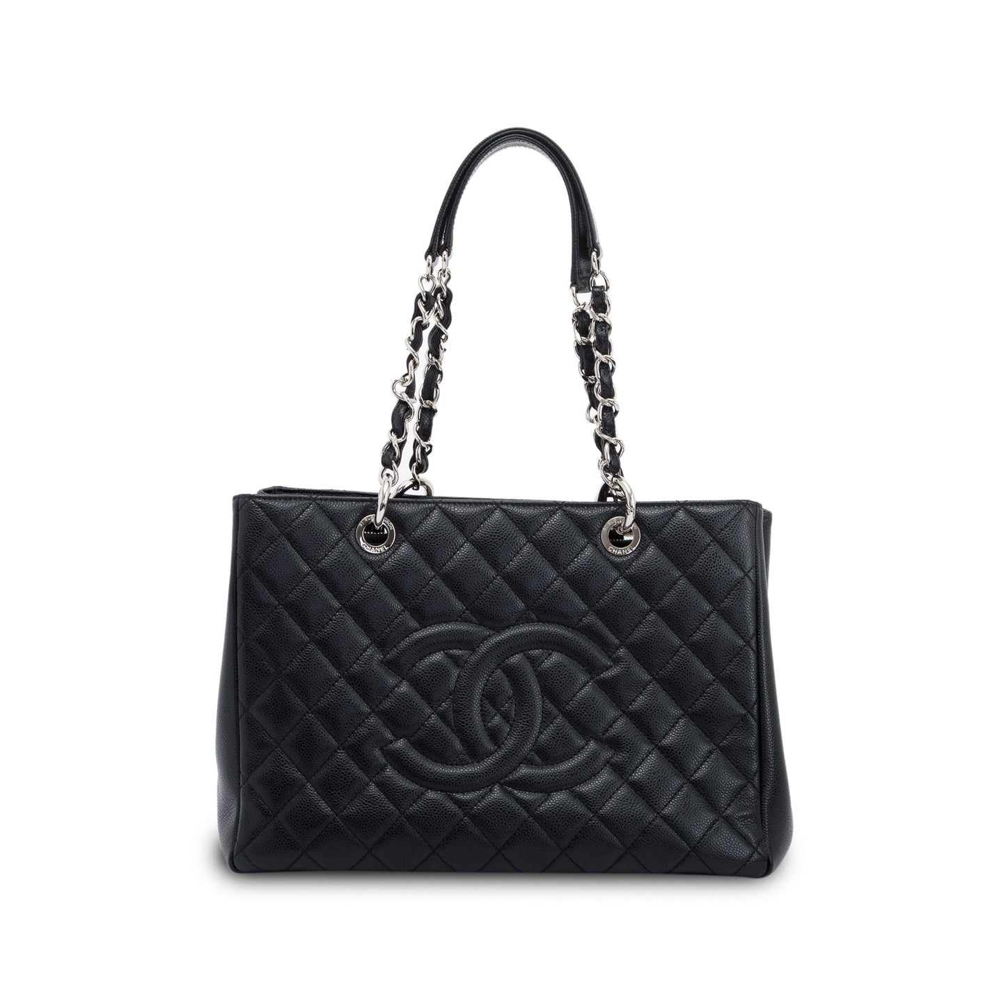 Chanel Caviar Grand Shopping GST Leather Black Travel Bag 10