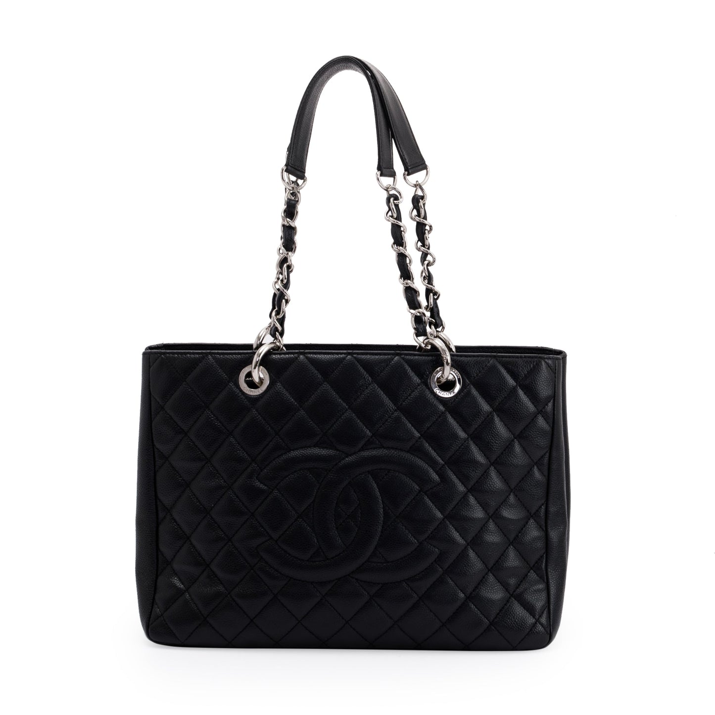 Chanel Caviar Grand Shopping GST Leather Black Travel Bag 9