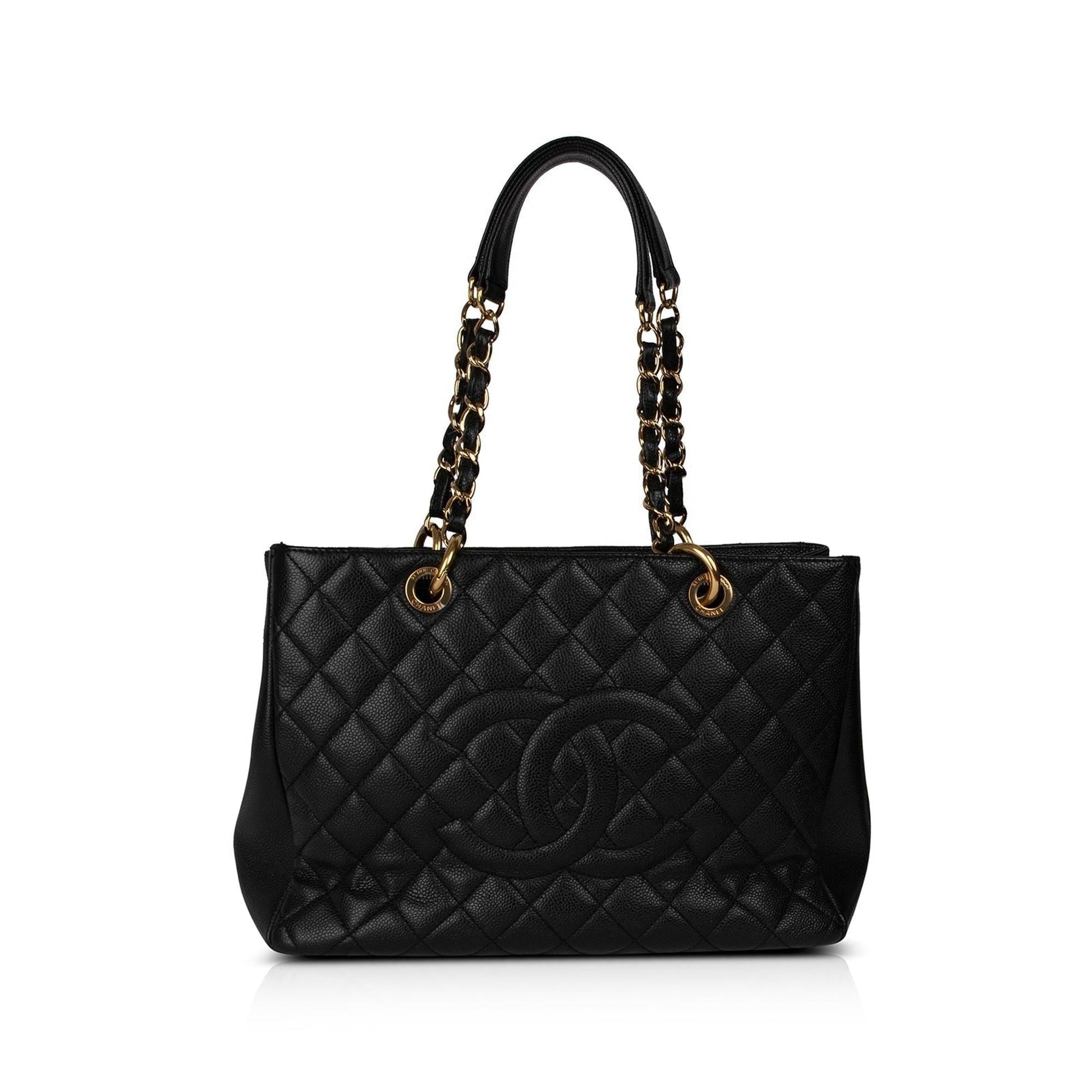 Chanel Caviar Grand Shopping GST Leather Black Travel Bag 5