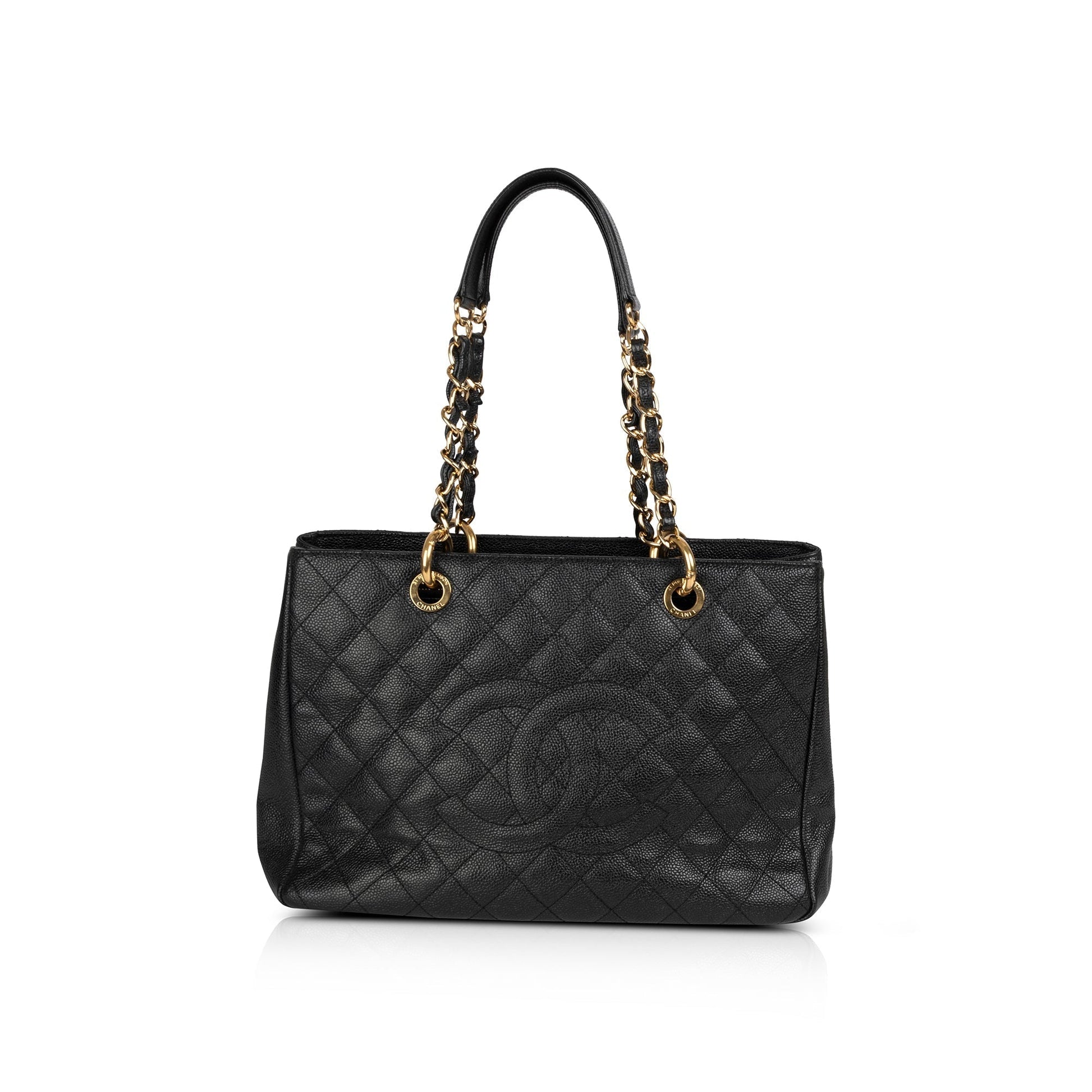 Chanel Caviar Grand Shopping GST Leather Black Travel Bag 7