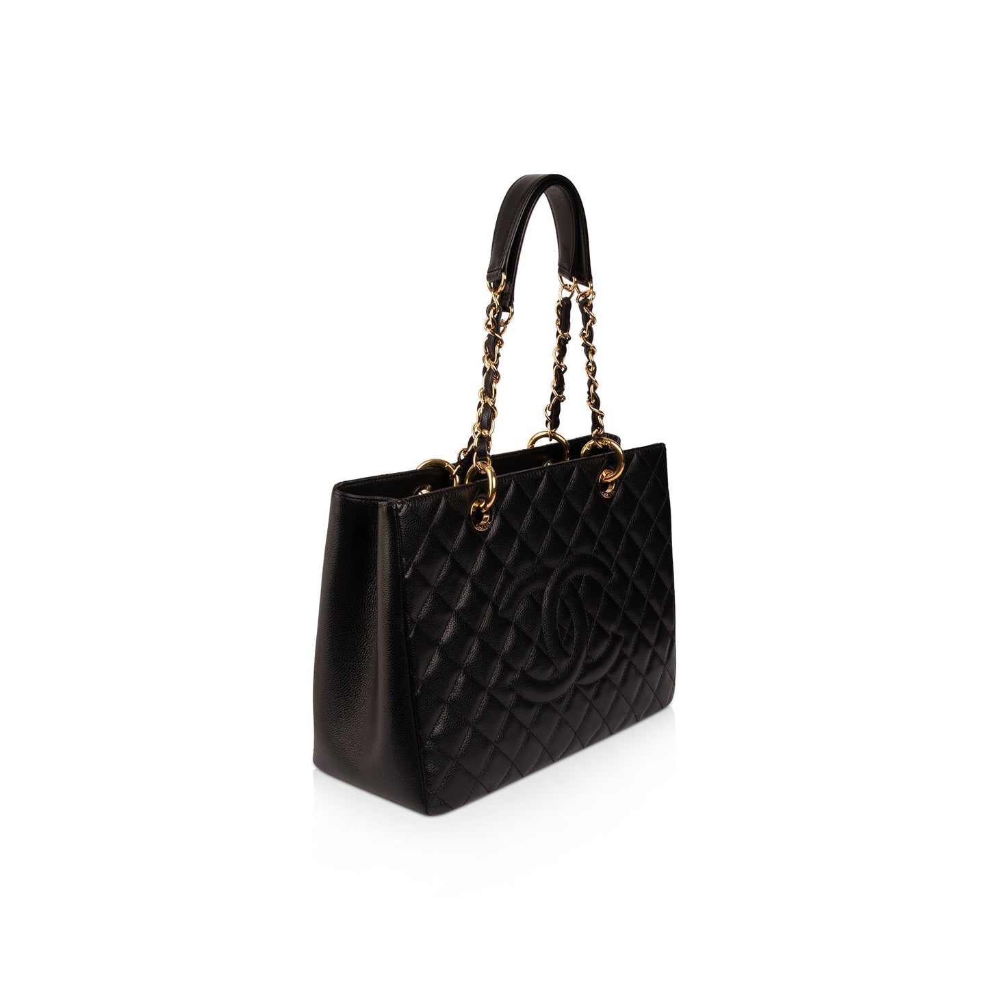 Chanel Caviar Grand Shopping GST Leather Black Travel Bag Authenticity Card