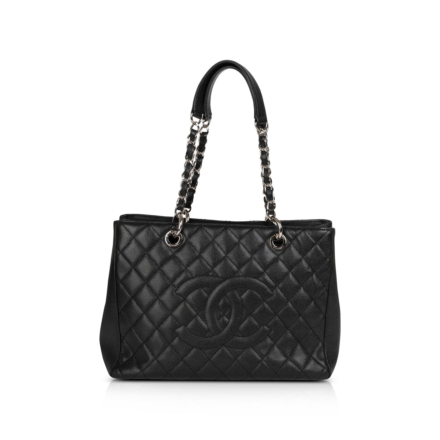 Chanel Caviar Grand Shopping GST Leather Black Travel Bag 8