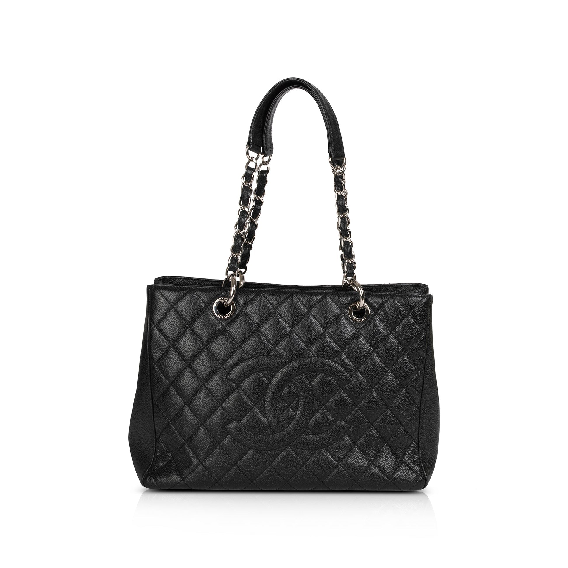 Chanel Caviar Grand Shopping GST Leather Black Travel Bag 8