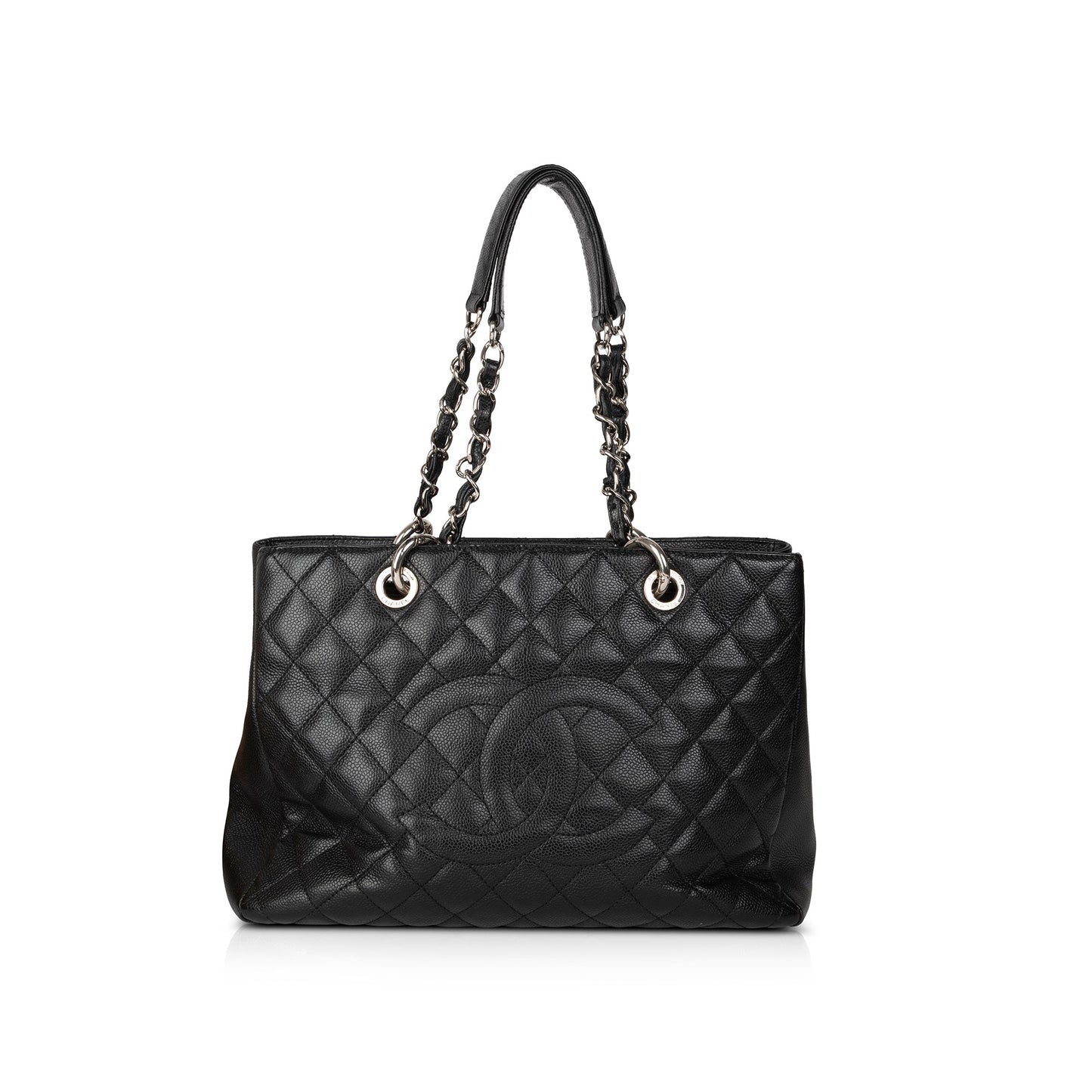 Chanel Caviar Grand Shopping GST Leather Black Travel Bag 6