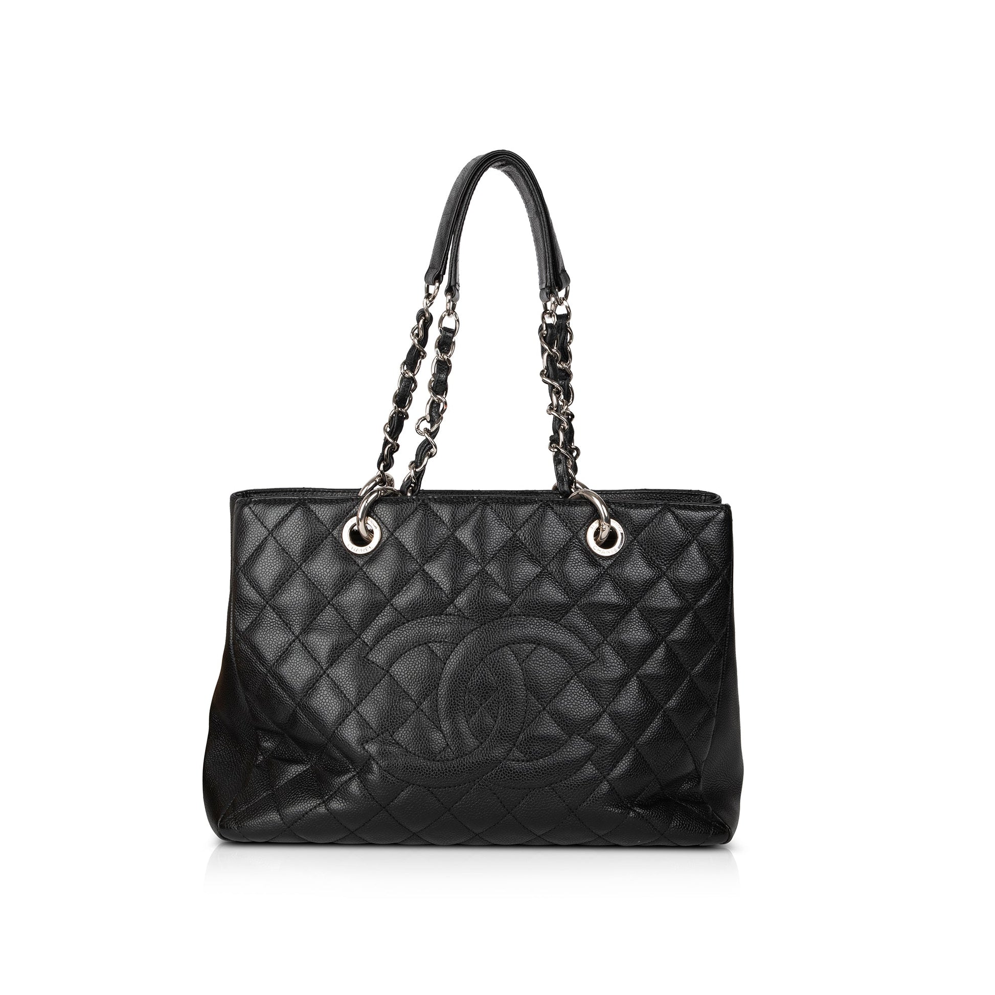 Chanel Caviar Grand Shopping GST Leather Black Travel Bag 6
