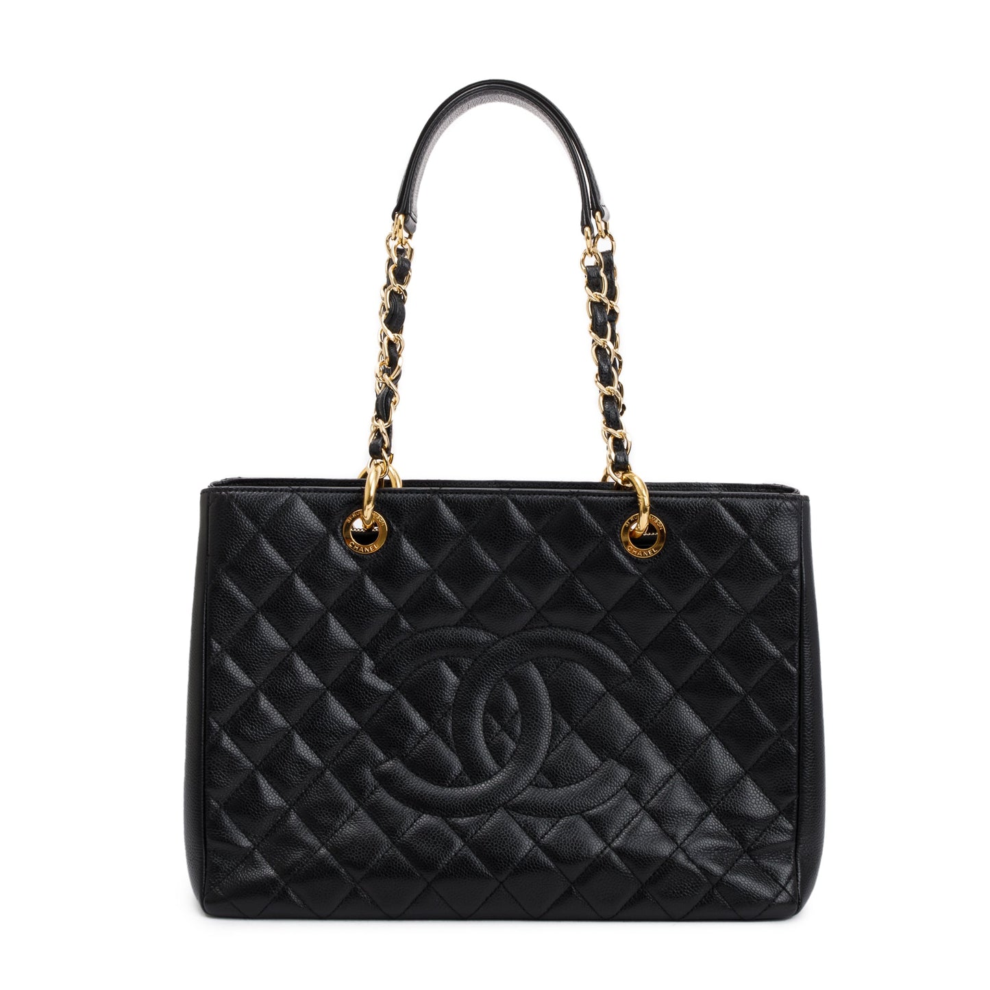 Chanel Caviar Grand Shopping GST Leather Black Travel Bag 12