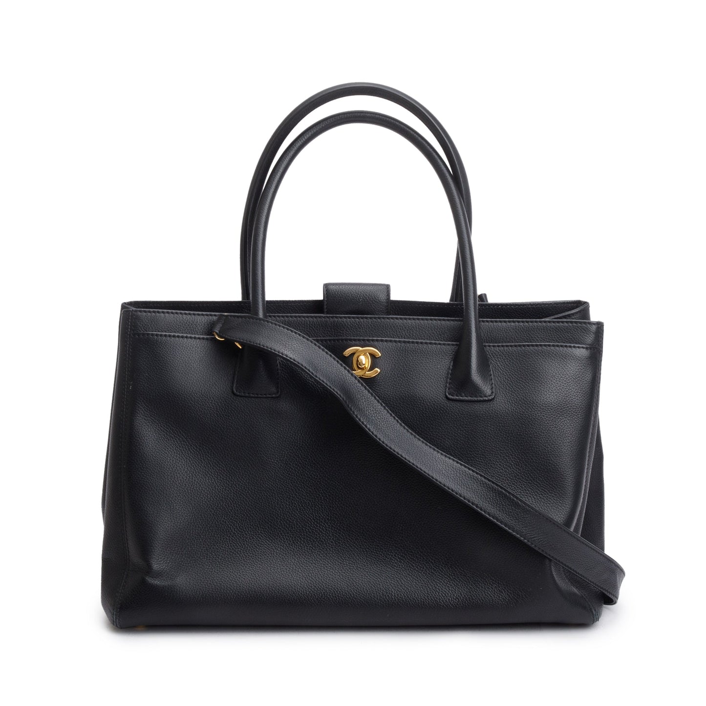 Chanel Caviar Executive Cerf Leather Black Travel Bag