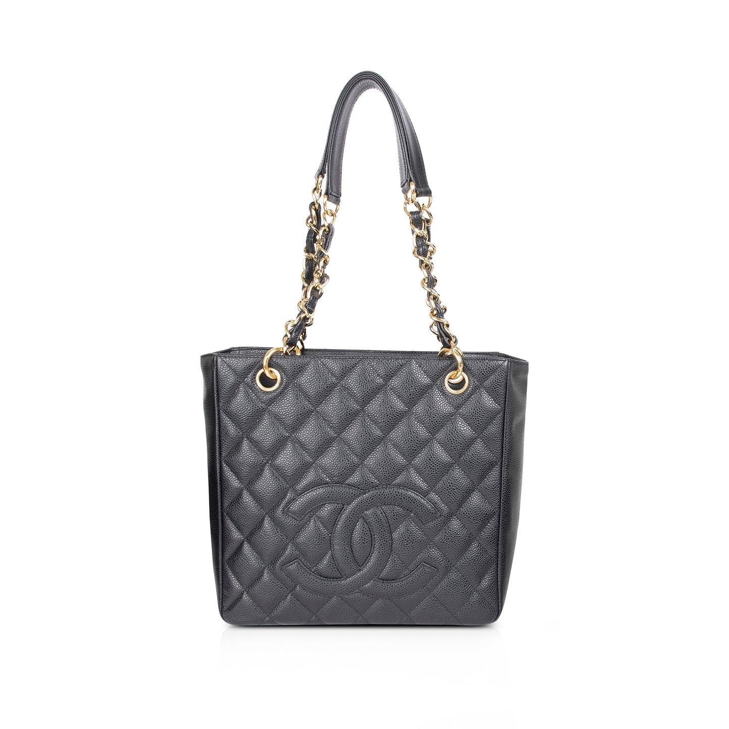 Chanel Caviar Petite Shopping Leather Black Travel Bag Shopping Tote