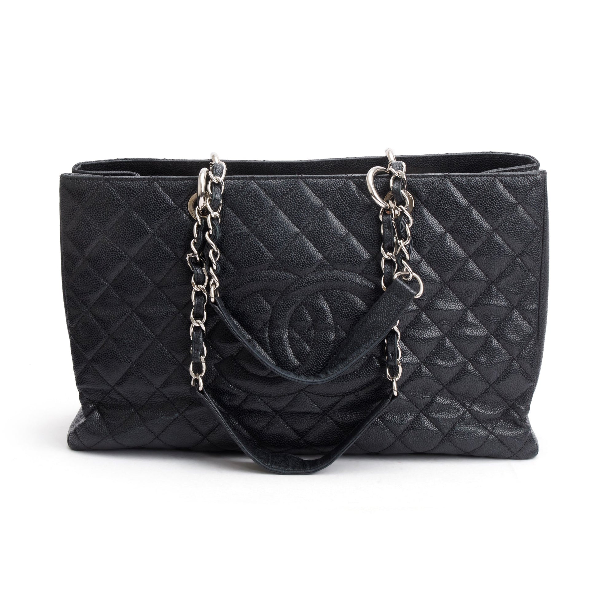 Chanel Caviar XL Grand Shopping GST Leather Black Travel Bag