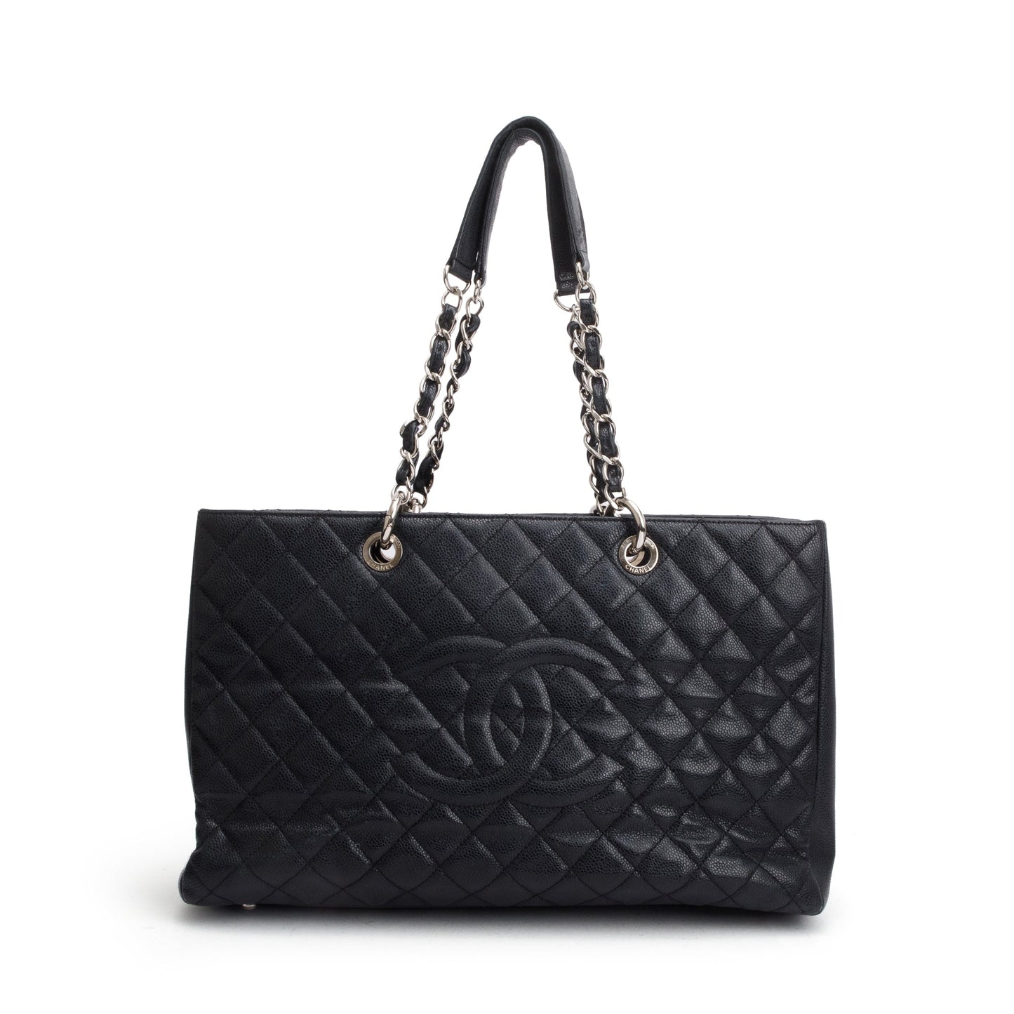 Chanel Caviar XL Grand Shopping GST Leather Black Travel Bag